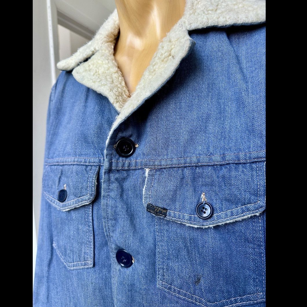Sears 1970s SEARS DENIM JACKET SHEARLING SHERPA LINING CHORE 44 T Size US L / EU 52-54 / 3 - 3 Thumbnail