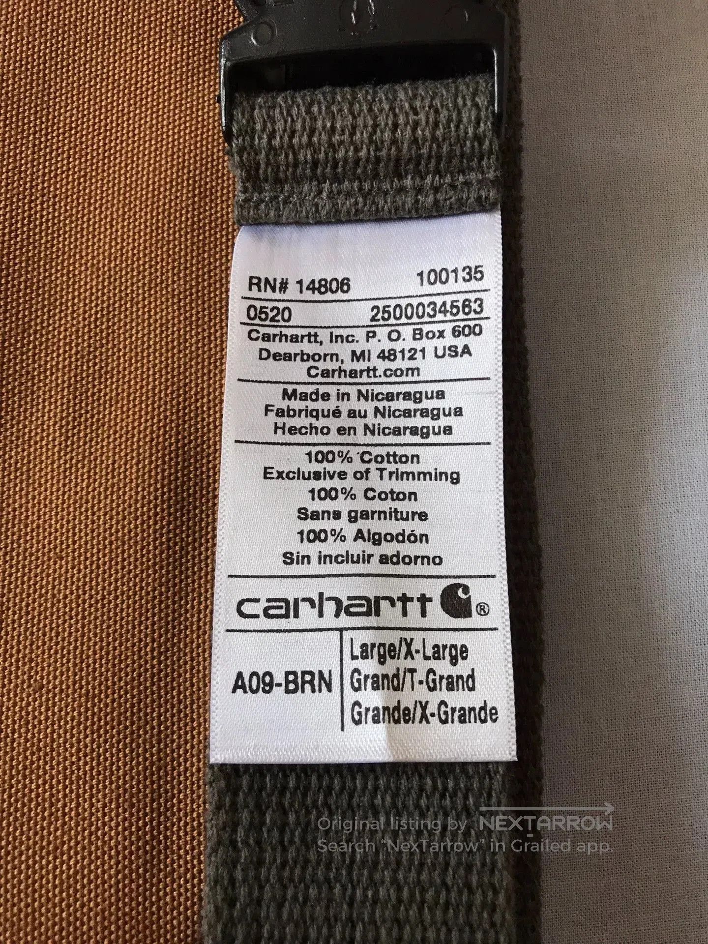 Carhartt Carhartt A09 BRN Apron Tool Bag. Size ONE SIZE - 9 Thumbnail