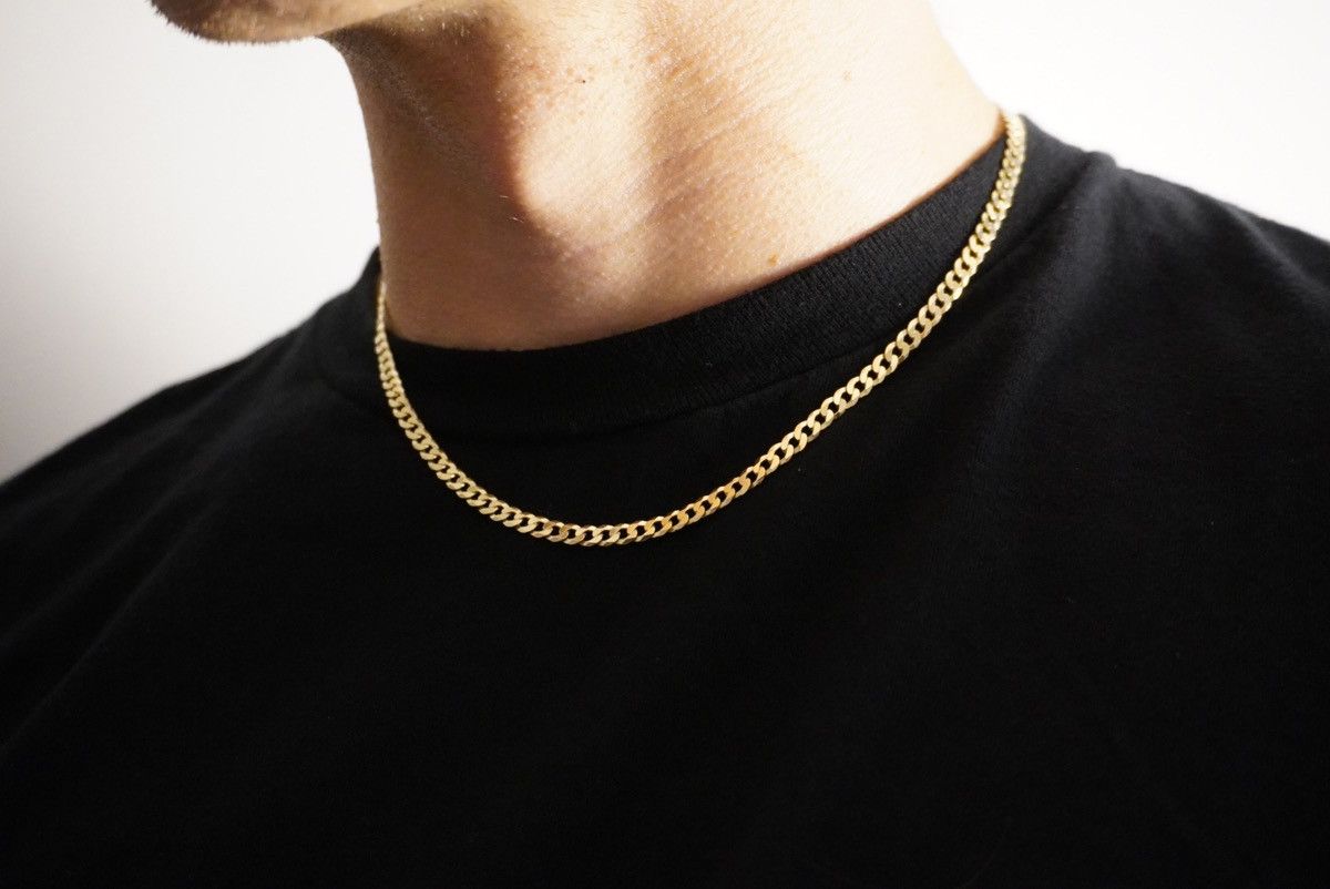 Other Gold Chain 14K Gold Vermeil Cuban Chain 4mm 18 Inches Size ONE SIZE - 3 Thumbnail