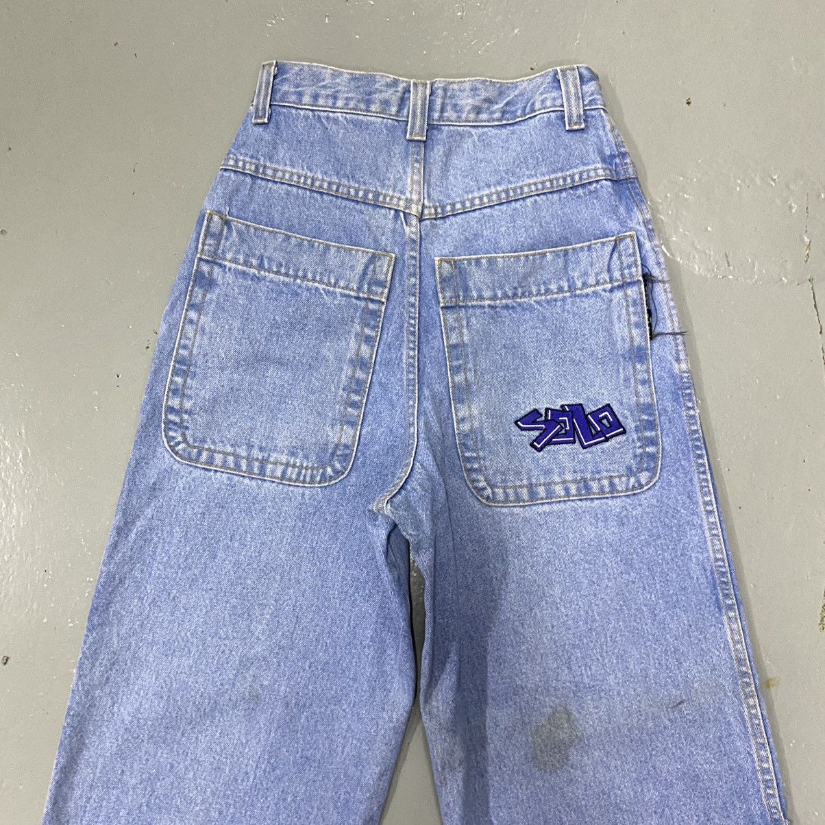 JNCO × Vintage Vintage Solo Baggy Denim Jeans Wide Leg Flare Size US 27 - 3 Thumbnail