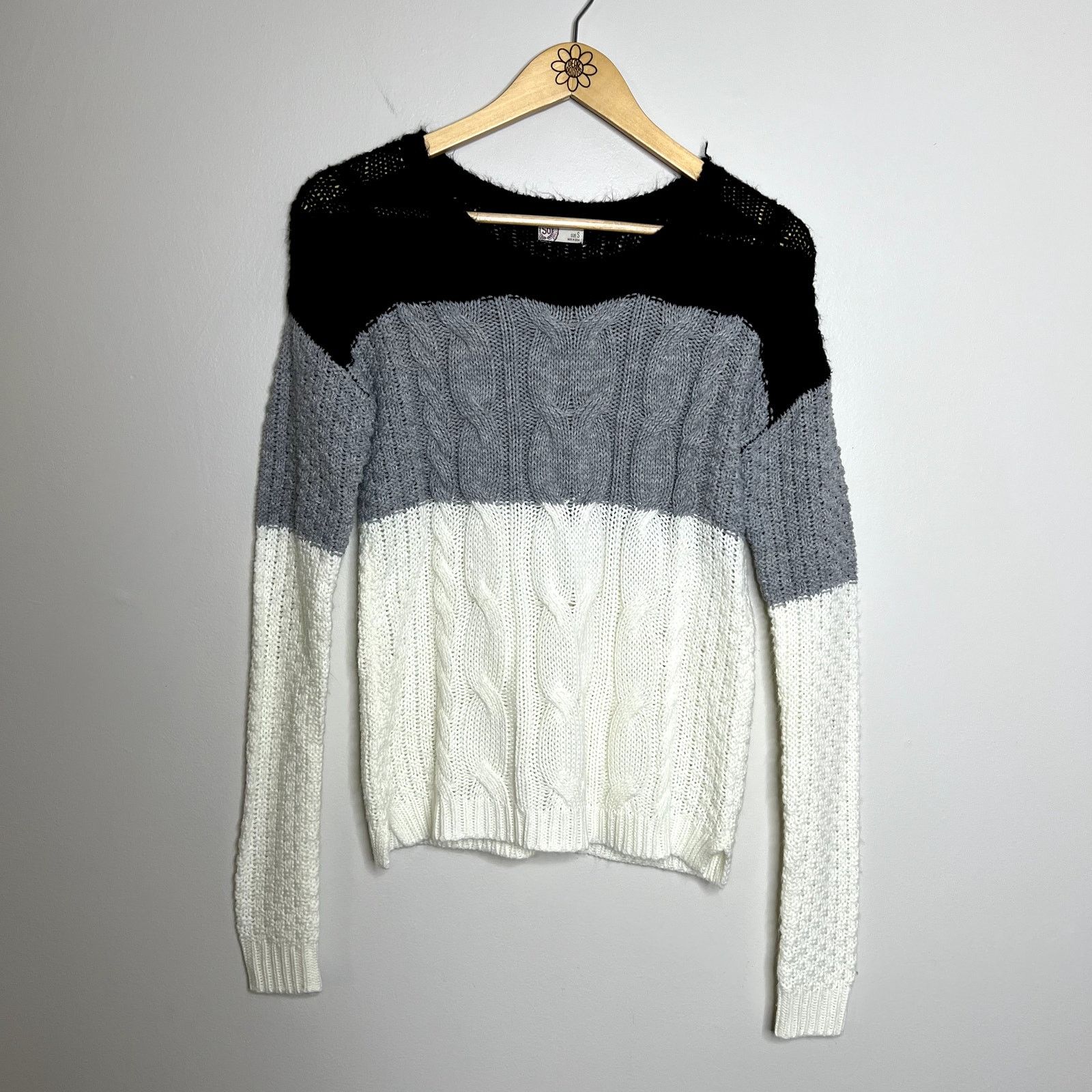 Other SO Color Block Knit Striped Crewneck Sweater Size S / US 4 / IT 40 - 4 Thumbnail