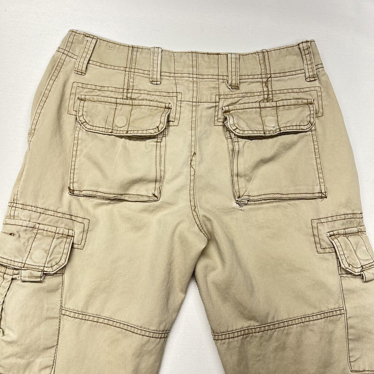 Vintage Iron Gear Cargo Pants Khaki Straight Pocket Baggy Workwear Size US 31 - 14 Thumbnail