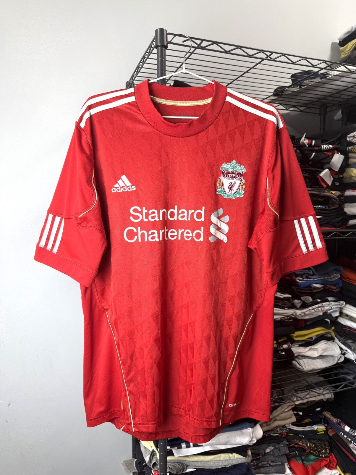 2010 Adidas Liverpool Gerrard 8 Number Soccer Jersey