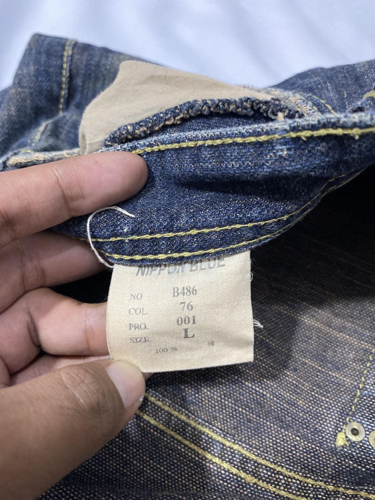 Tornado Mart Kulo Nipon Blue Baggy Distressed Studed Denim Pants Size US 32 / EU 48 - 9 Thumbnail
