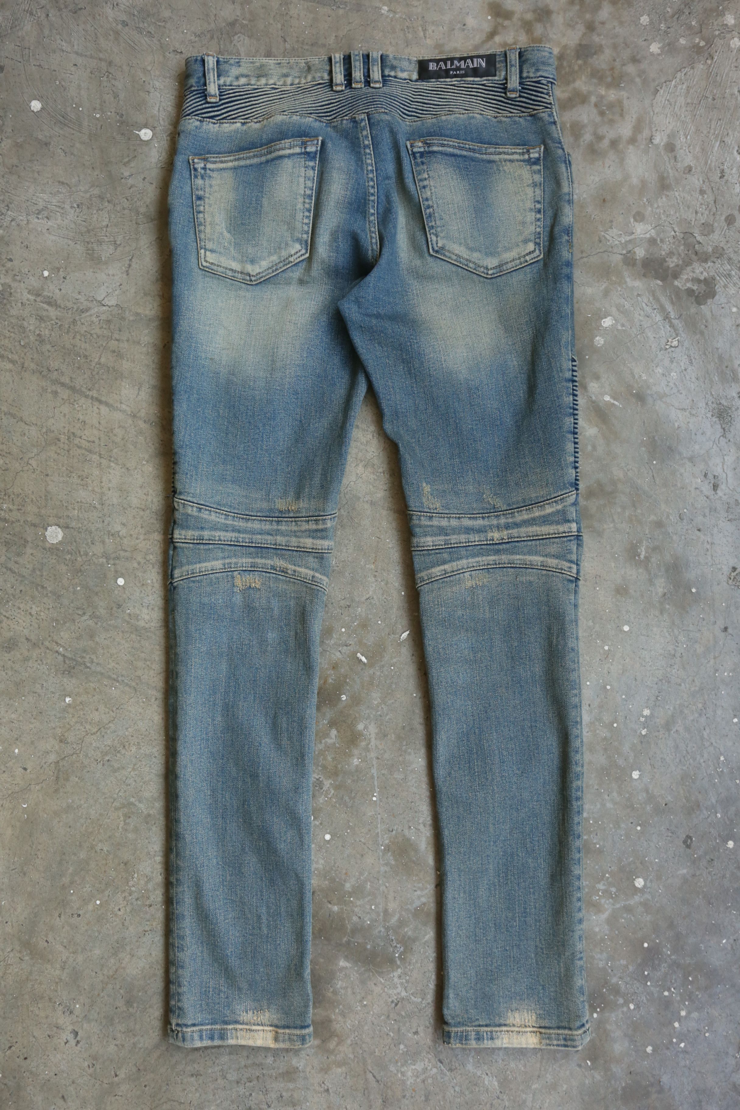 Balmain Balmain - Christophe Decarnin - Denim Biker Jean Size US 30 / EU 46 - 2 Thumbnail