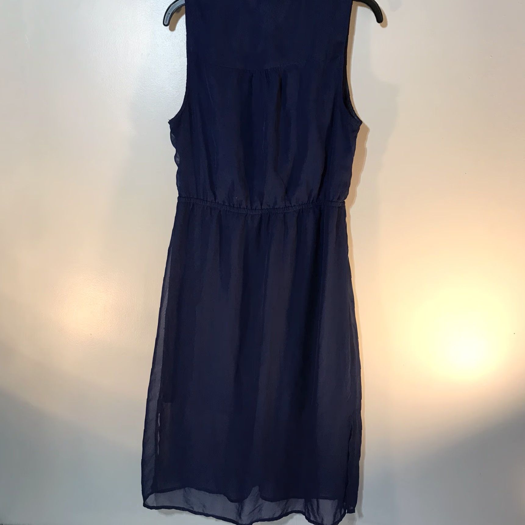 Vintage Charlotte Russe Blue Maxi Dress Womens Size L Sleeveless Sheer Lined Cap Sleeve Lightweight Size L / US 10 / IT 46 - 3 Thumbnail
