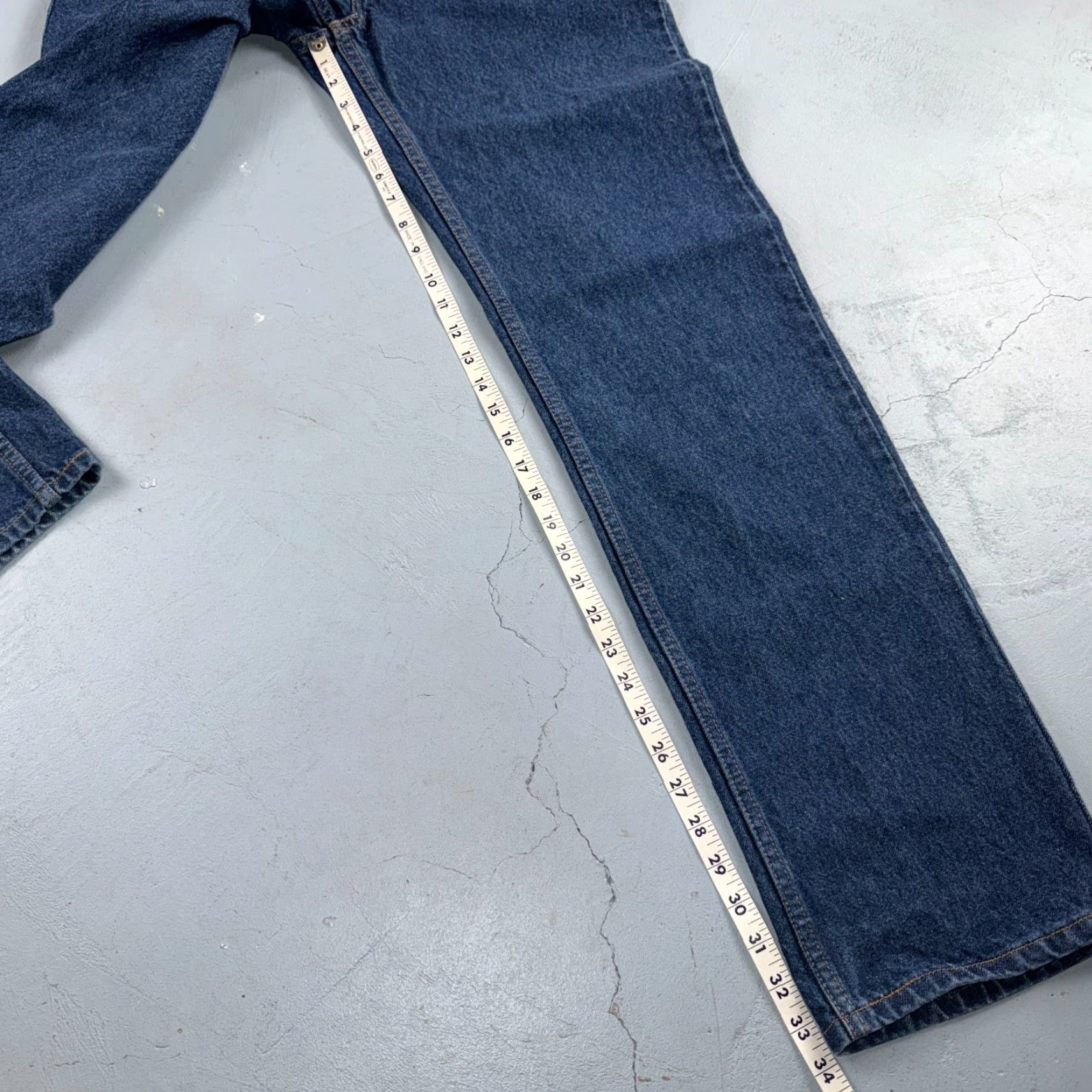 Levi's Levi's 505 Vintage 90s Red Tab Straight Blue Jeans Med 34x34 Act 32x33 Zip Denim Logo Solid Light Cotton Belted? Size US 34 / EU 50 - 6 Thumbnail