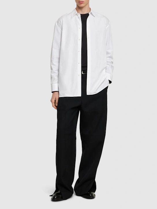 Jil Sander o1lsvrm0425 Thursday A.M. Boxy Fit Shirt in Optic White Size US M / EU 48-50 / 2 - 4 Thumbnail