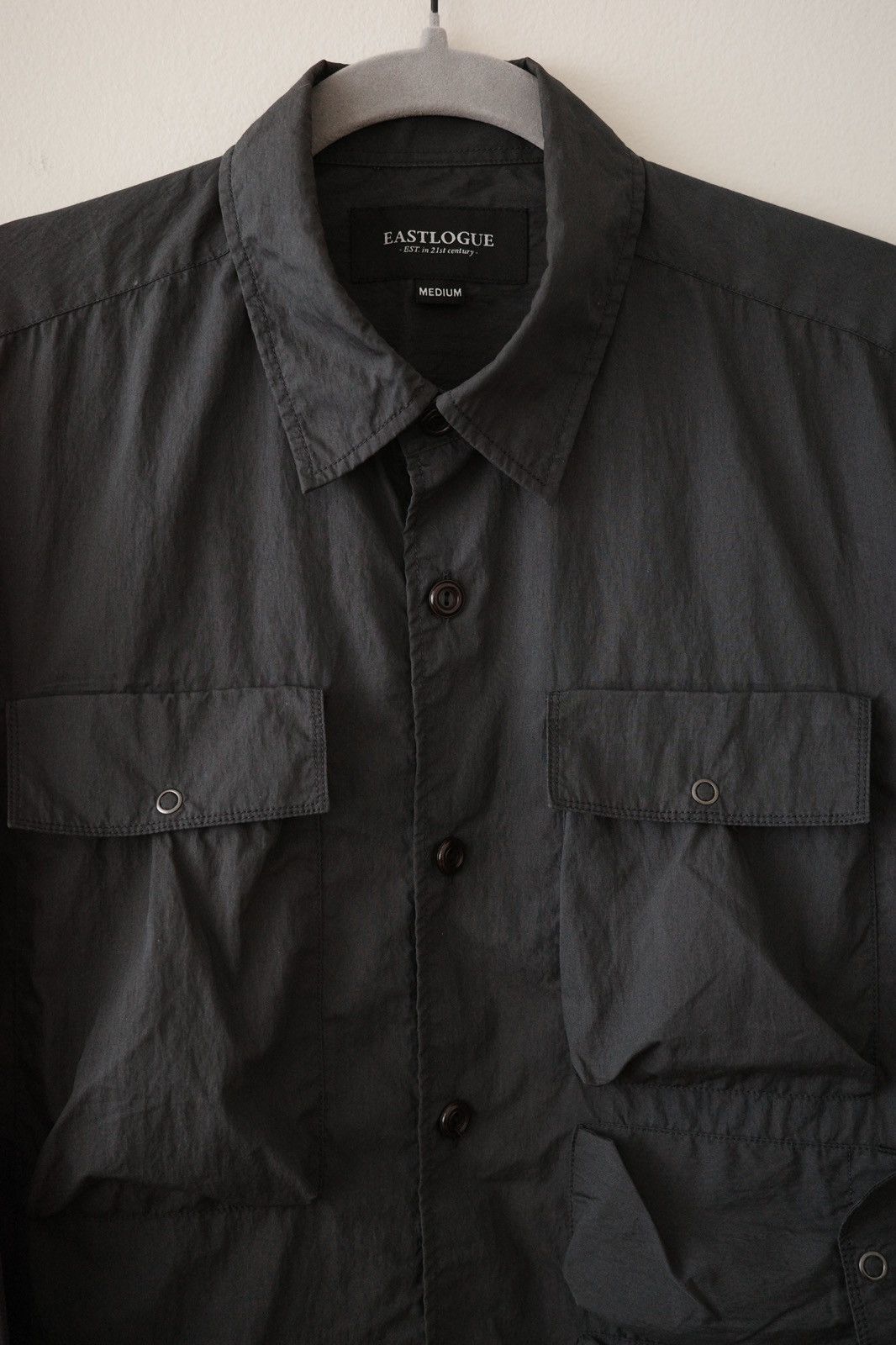 EASTLOGUE Eastlogue - Cargo pocket shirt - Black 1720SSSH06 Size US M / EU 48-50 / 2 - 3 Thumbnail
