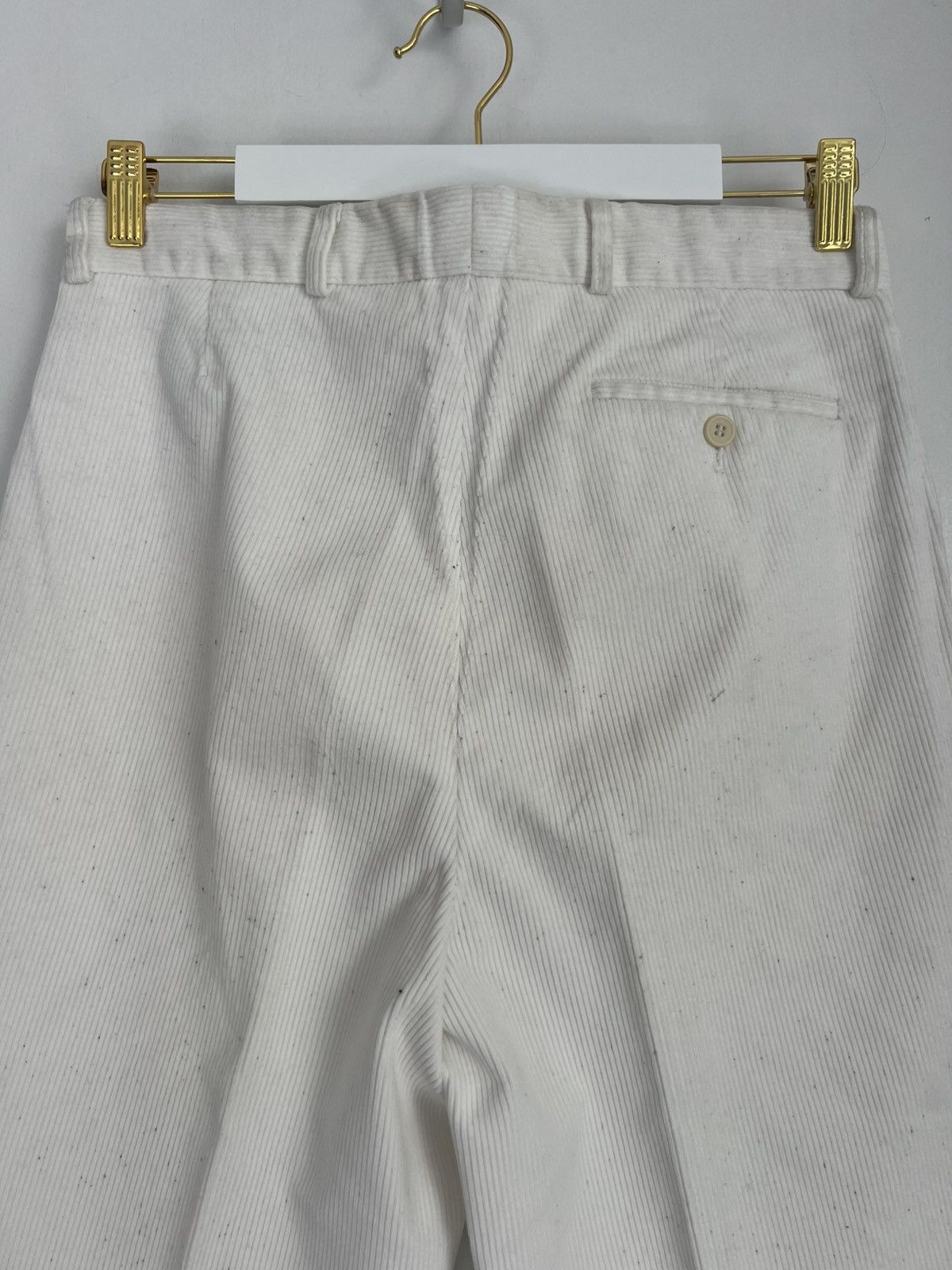 Editions M.R High Waist Pleated Corduroy Pants - White Size US 30 / EU 46 - 12 Thumbnail