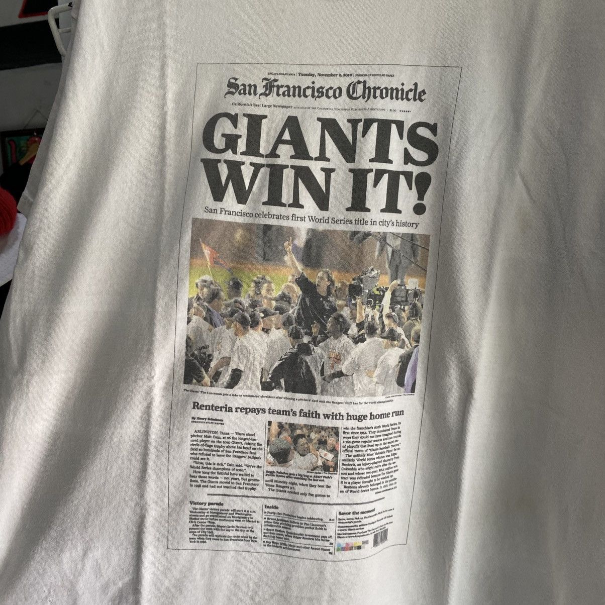 MLB × Vintage Vintage 2010 San Francisco Giants MLB Newspaper Size US L / EU 52-54 / 3 - 5 Thumbnail