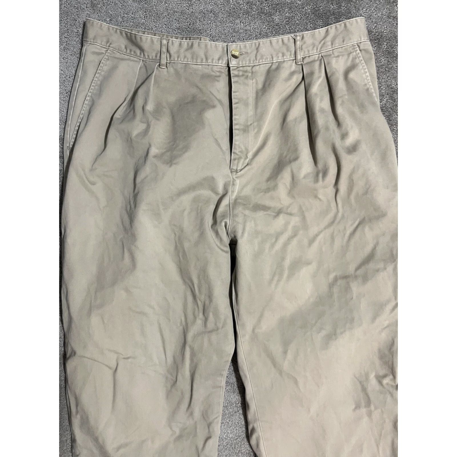 Timberland Timberland Mens 40/32 New Pre-washed Khaki Relaxed Pants Pleated Size US 40 / EU 56 - 4 Thumbnail