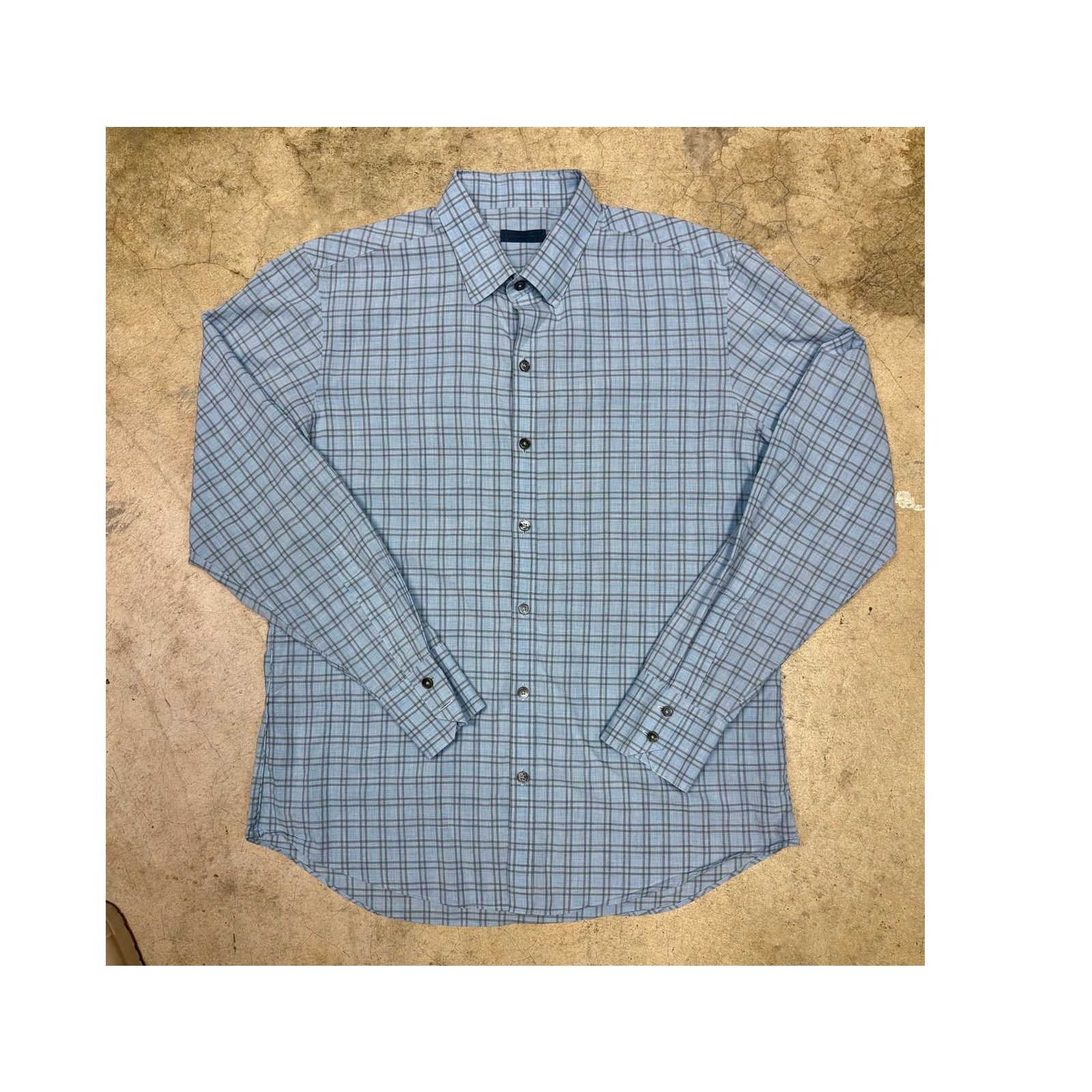 Zachary Prell Zachary Prell 100% Cotton Blue Button Down Men's Plaid Shirt Size US M / EU 48-50 / 2 - 1 Thumbnail