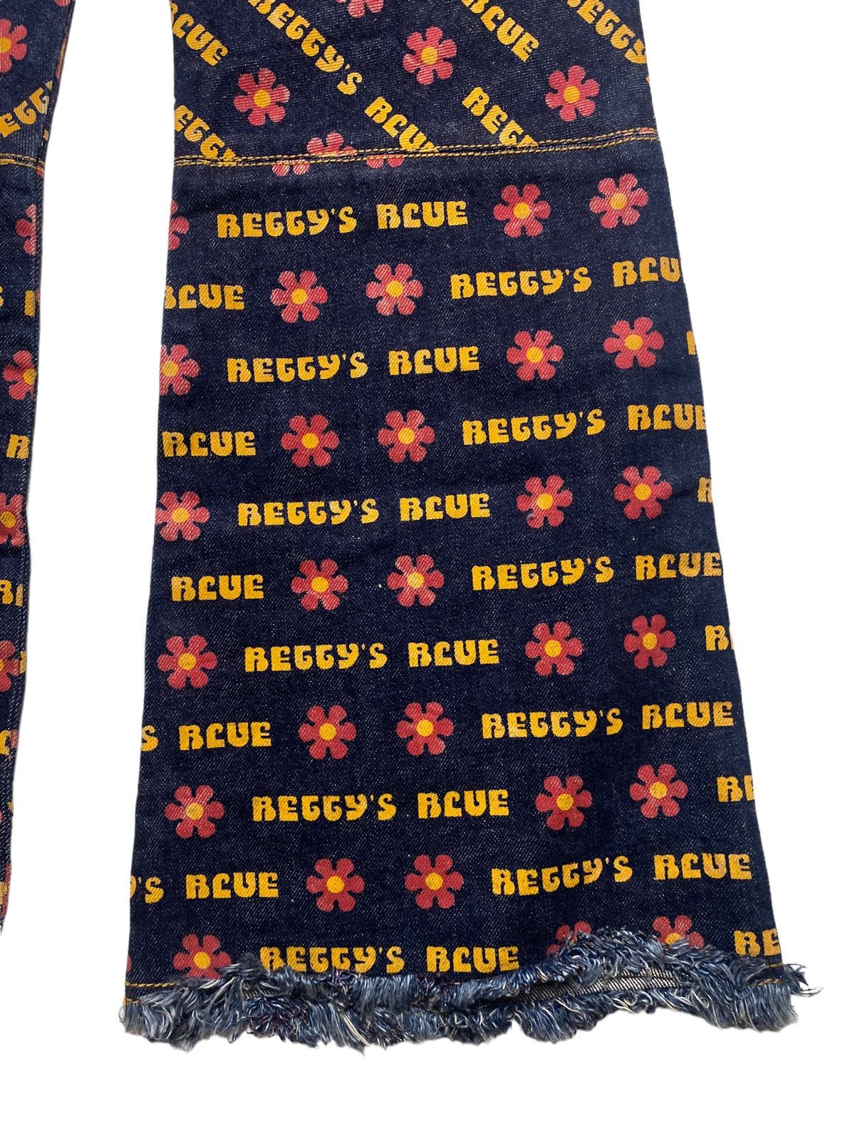 Angel Blue 2000s Shinji Abe - Super Flared Bettys Blue Flower Denim Size US 29 - 10 Thumbnail
