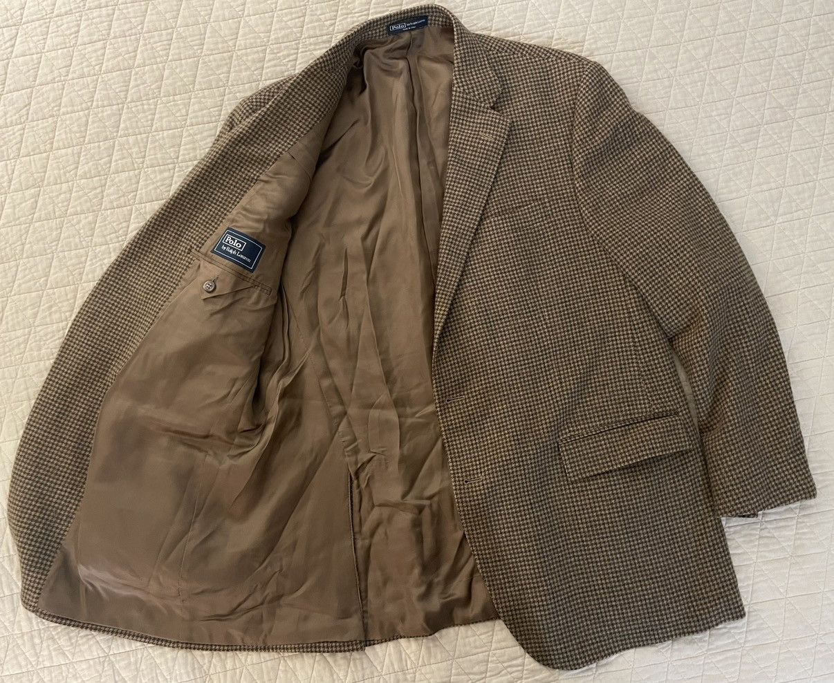 Polo Ralph Lauren × Vintage Houndstooth Check Polo 1 Jacket Size 46R - 5 Thumbnail