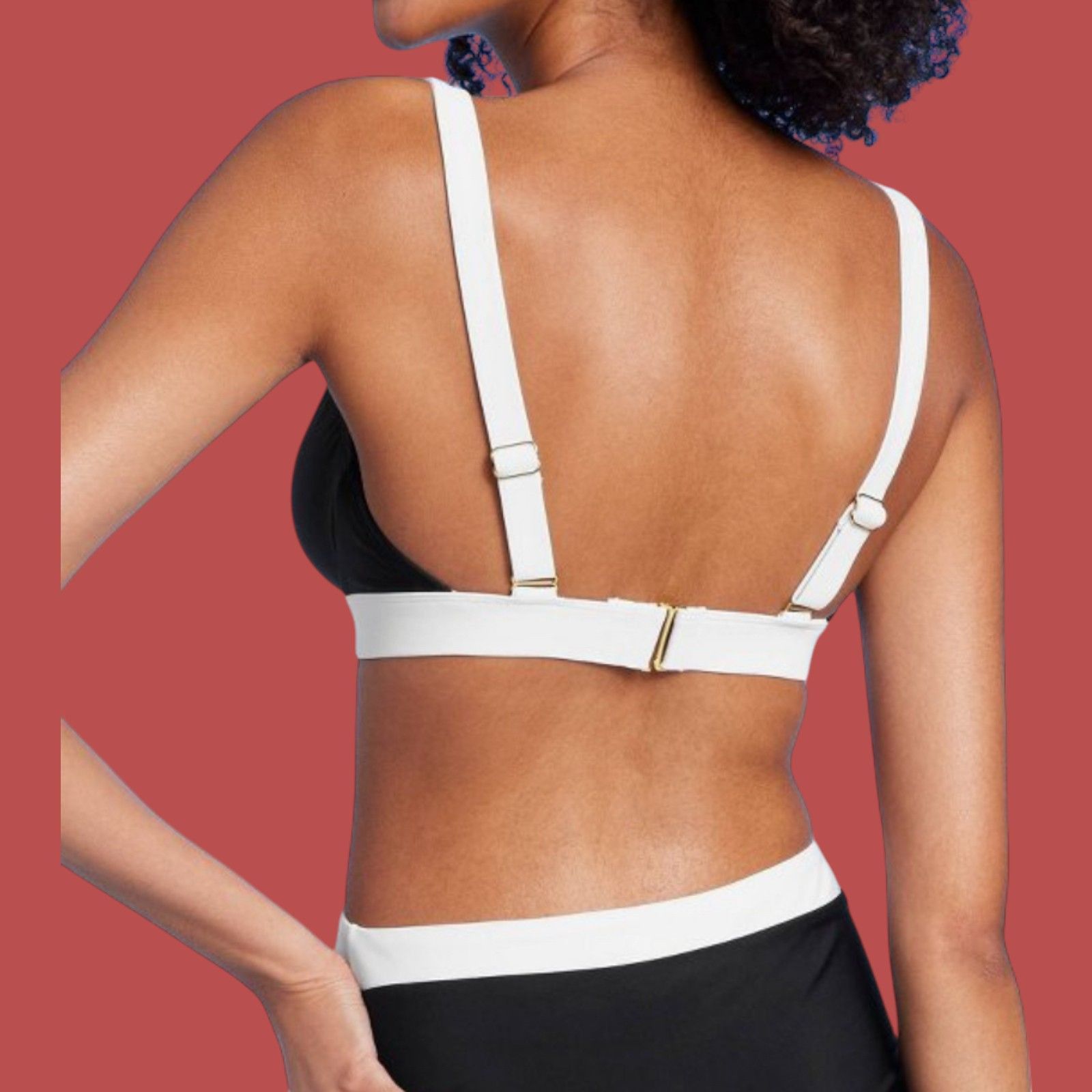 Other Shade & Shore - Women's Wide Band Triangle Bikini Top -Black Size ONE SIZE - 2 Thumbnail