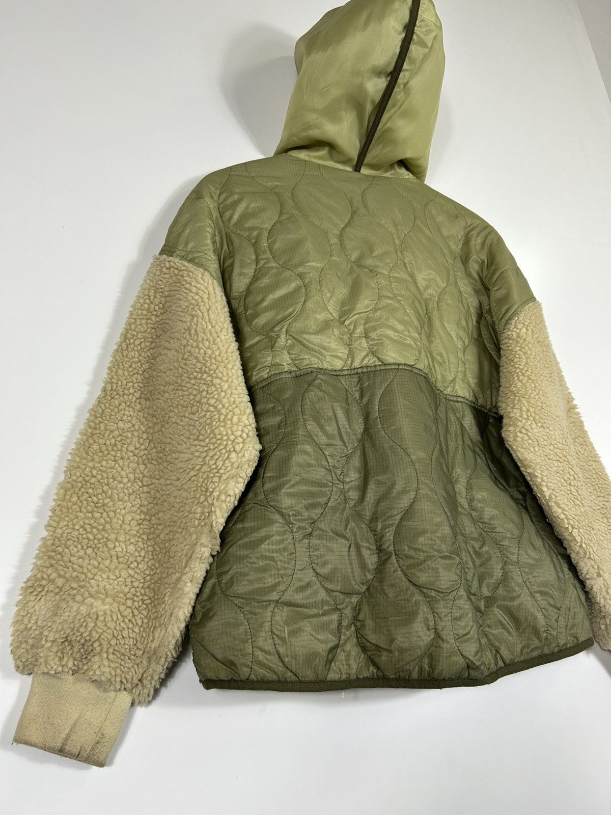 Japanese Brand ⚡️Vintage Didot Hooded Quilted Sleeve Fleece Half Zipper Size US M / EU 48-50 / 2 - 13 Thumbnail