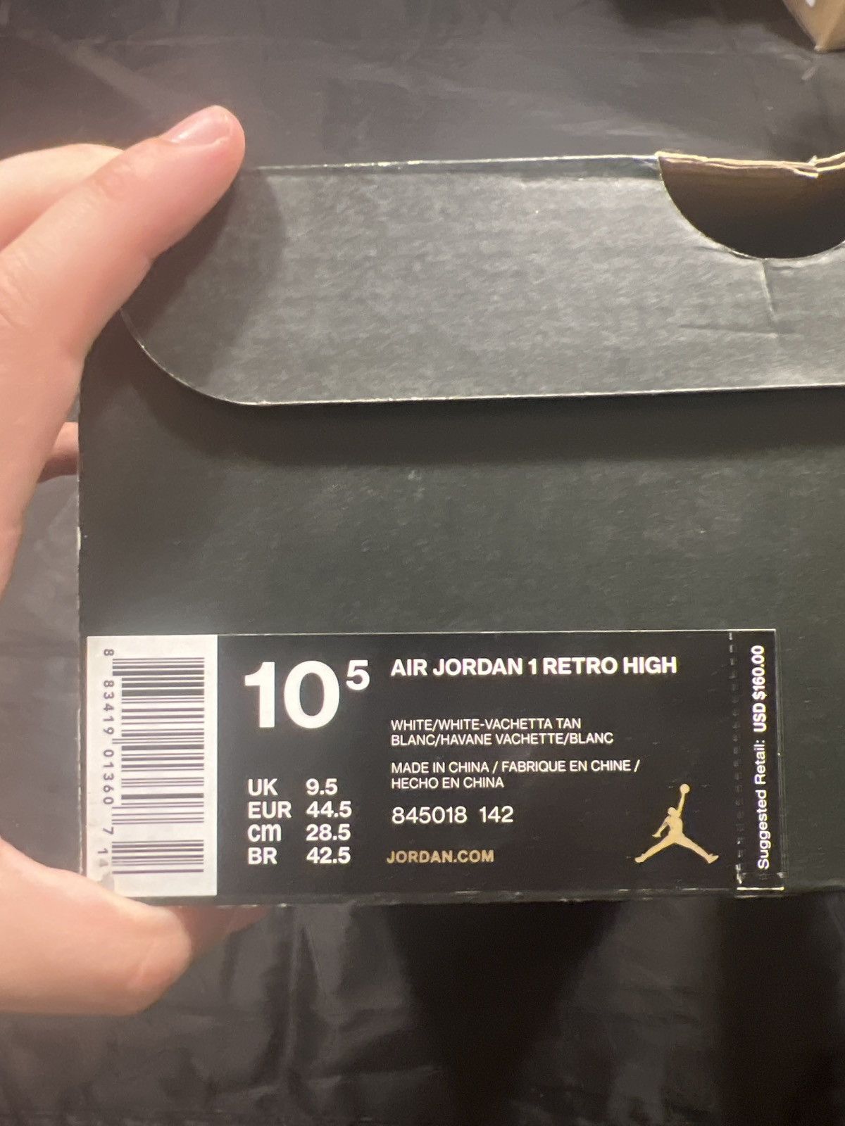 Jordan Brand × Nike Jordan 1 Retro White Vachetta Tan Size US 10.5 / EU 43-44 - 8 Thumbnail