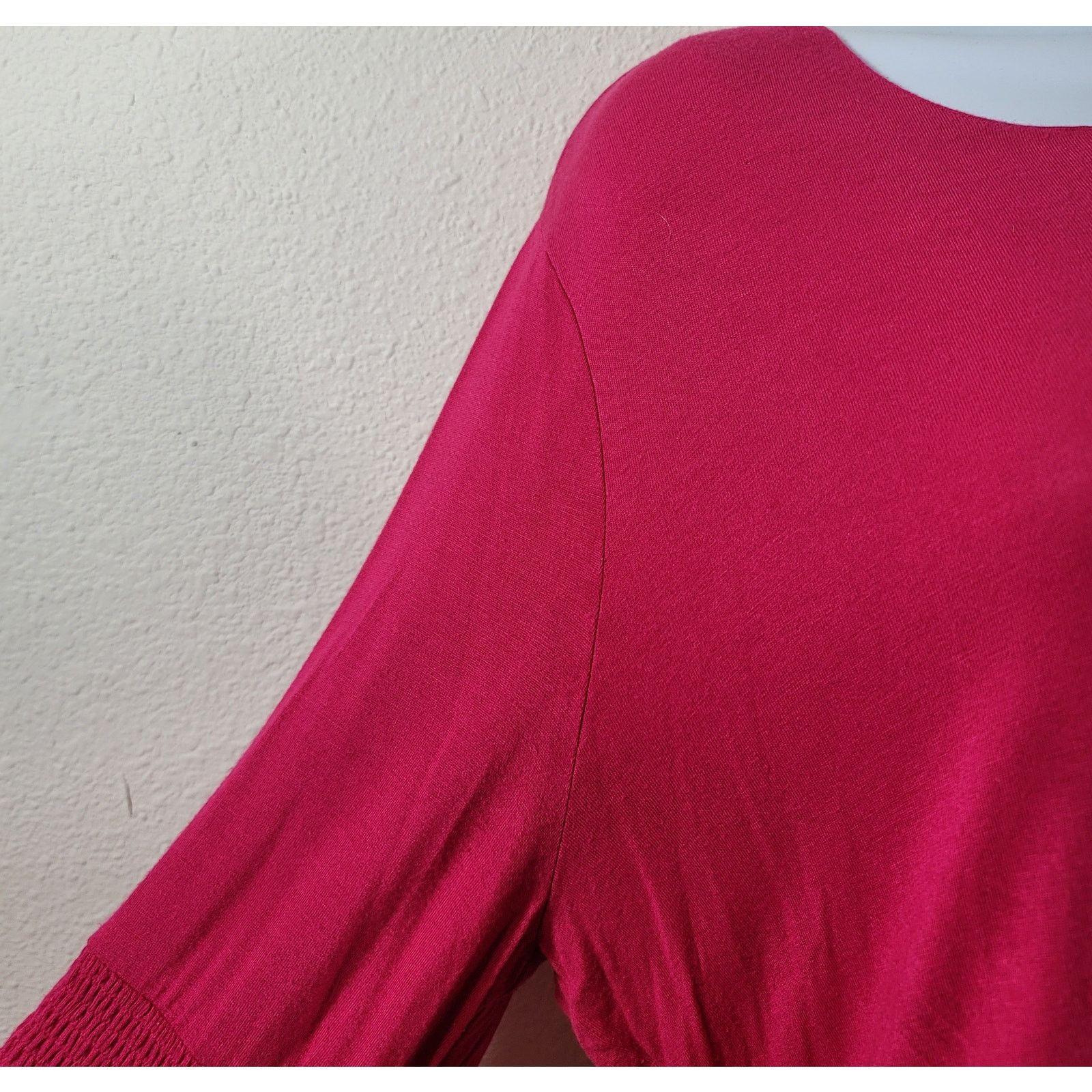 Other Cato Fuchsia Crisscross V Neck Bell Sleeves Top Large Size L / US 10 / IT 46 - 6 Thumbnail