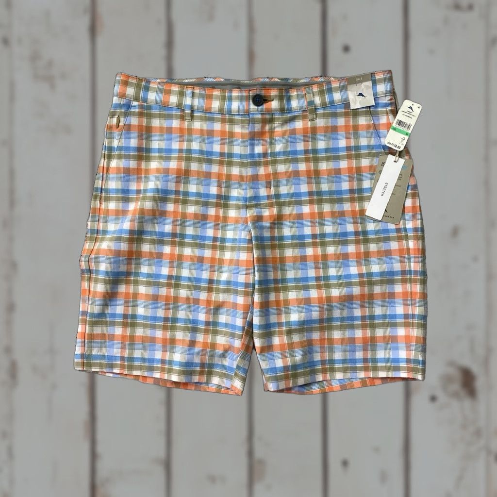 Tommy Bahama Tommy Bahama Shorts Mens 34 Chip Shot Caddie Plaid 9” Stretch Beach NWT Size US 34 / EU 50 - 1 Thumbnail