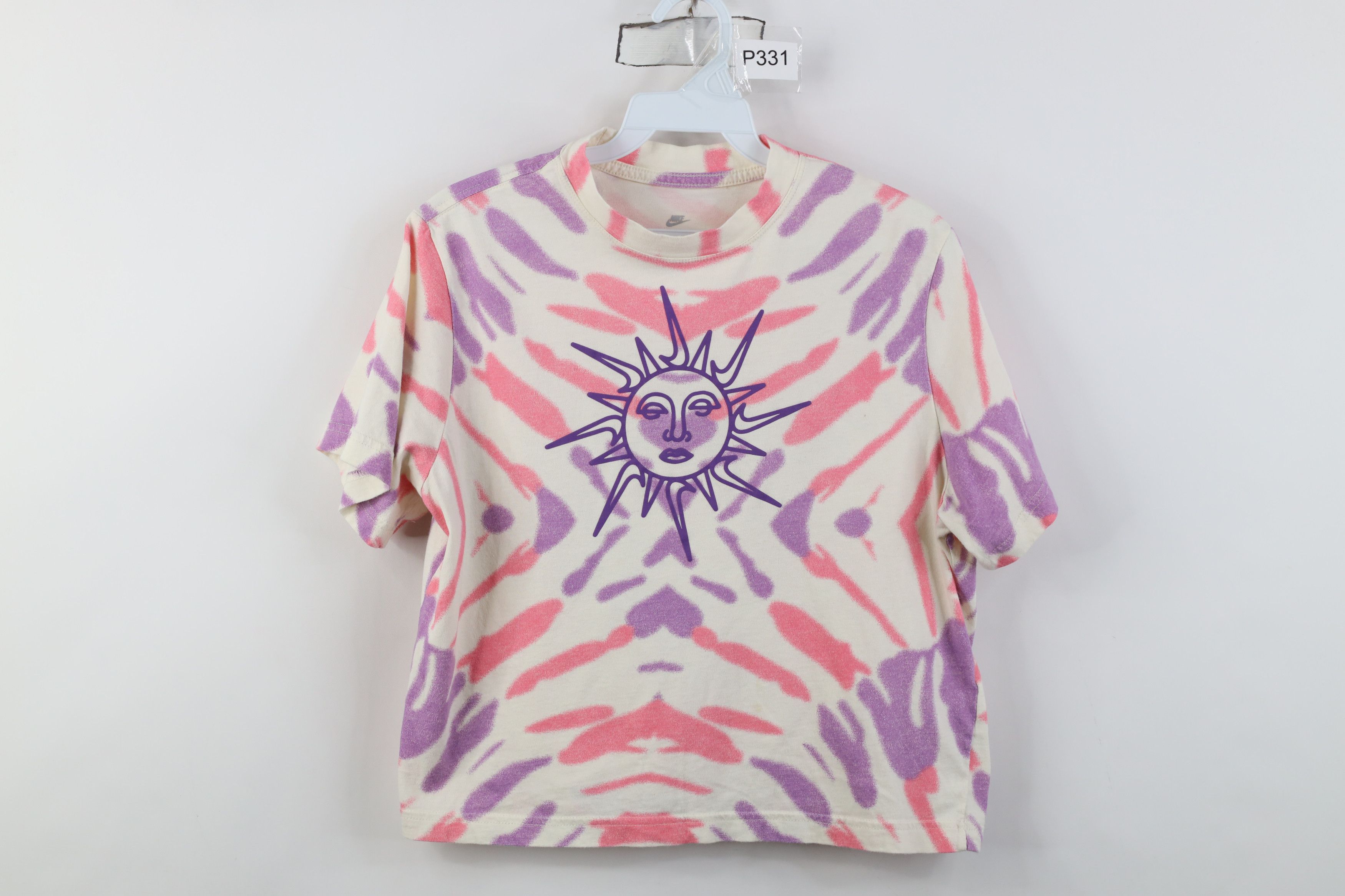 Nike Vintage Y2K Nike Cropped Tie Dye Sun Astrology T-Shirt Size L / US 10 / IT 46 - 1 Thumbnail