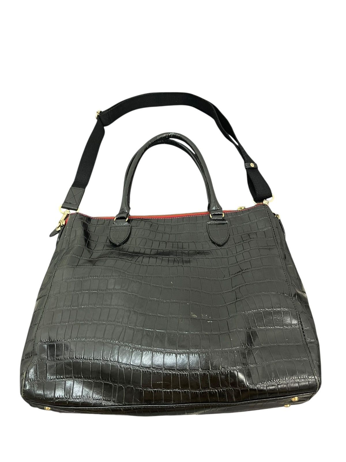 Genuine Leather Crocodle Embossed Leather mConcerto Tote Shoulder Bag 2🟩2 Size ONE SIZE - 6 Thumbnail