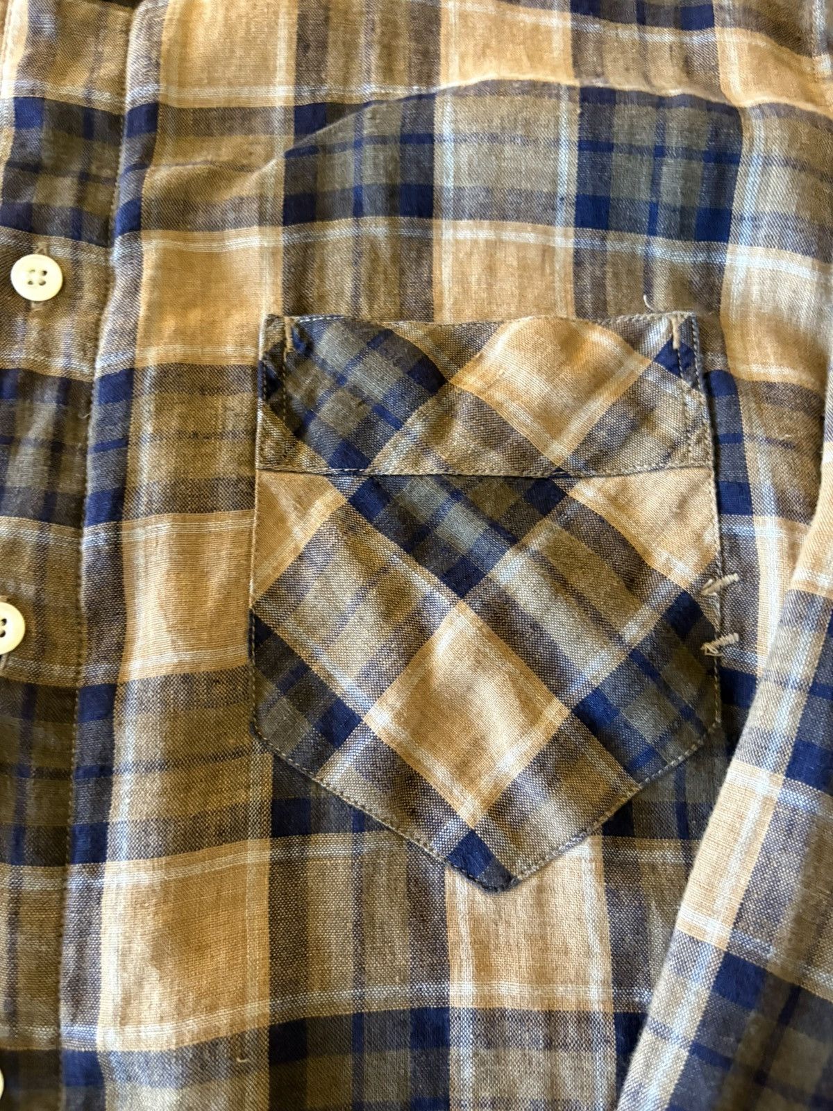 Billy Reid BILLY REID LINEN PLAID SHIRT MEDIUM Size US M / EU 48-50 / 2 - 3 Thumbnail