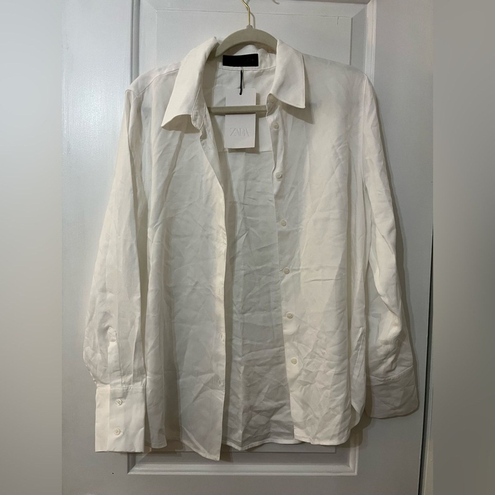 Zara Nwt- zara-Basic Flowing Shirt - ZW COLLECTION-Large Size L / US 10 / IT 46 - 5 Thumbnail