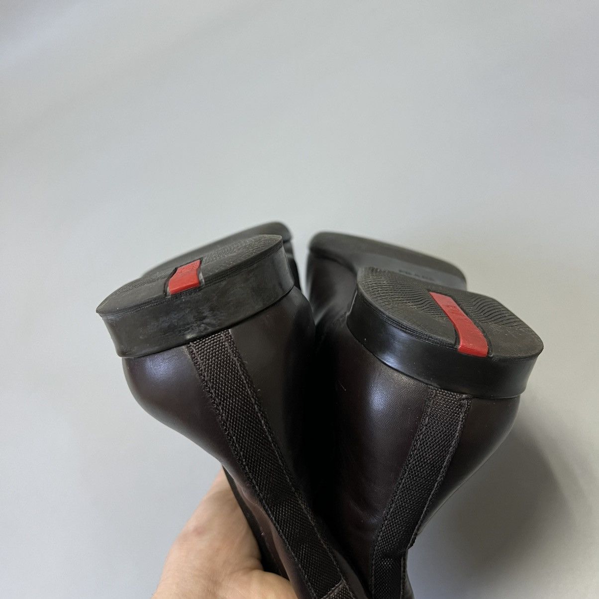 Prada Vintage Prada Sport Leather Chelsea Boots Brown Slip men’s Size US 7 / EU 40 - 23 Thumbnail