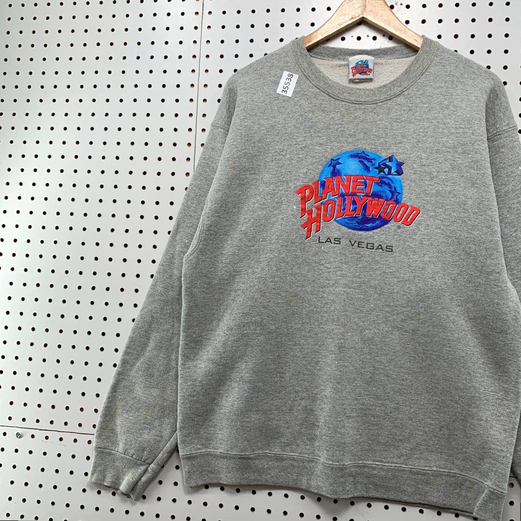 Planet Hollywood VINTAGE Planet Hollywood Las Vegas Crewneck Sweatshirt Mens Large 90s Gray Fleece Size US L / EU 52-54 / 3 - 2 Thumbnail