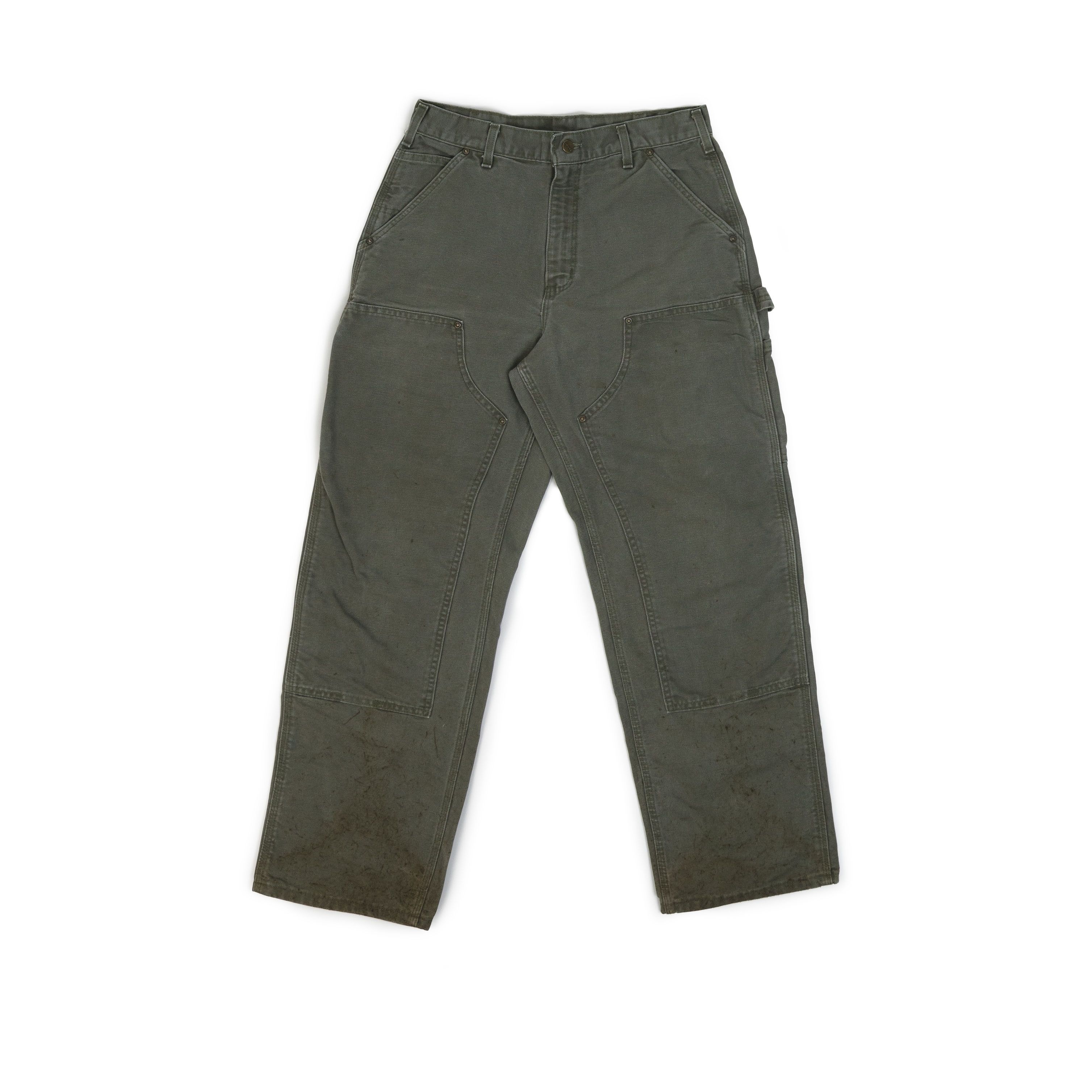 Carhartt × Vintage Vintage 1990's Carhartt Green Double Knee Carpenter Pants Size US 30 / EU 46 - 1 Thumbnail