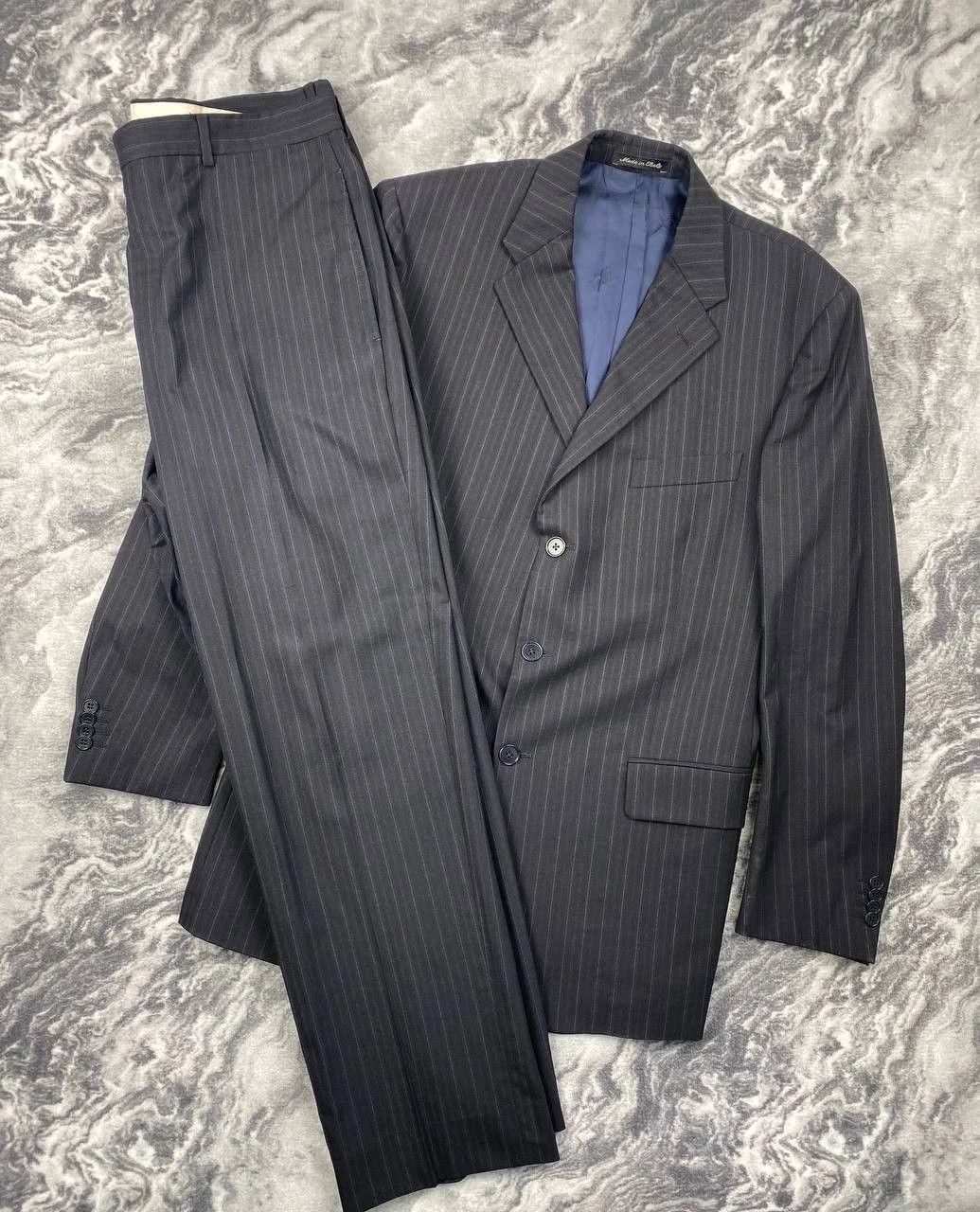 Burberry Burberry Suit 2 Piece Wool Striped Blazer And Pants Size 52R - 1 Thumbnail