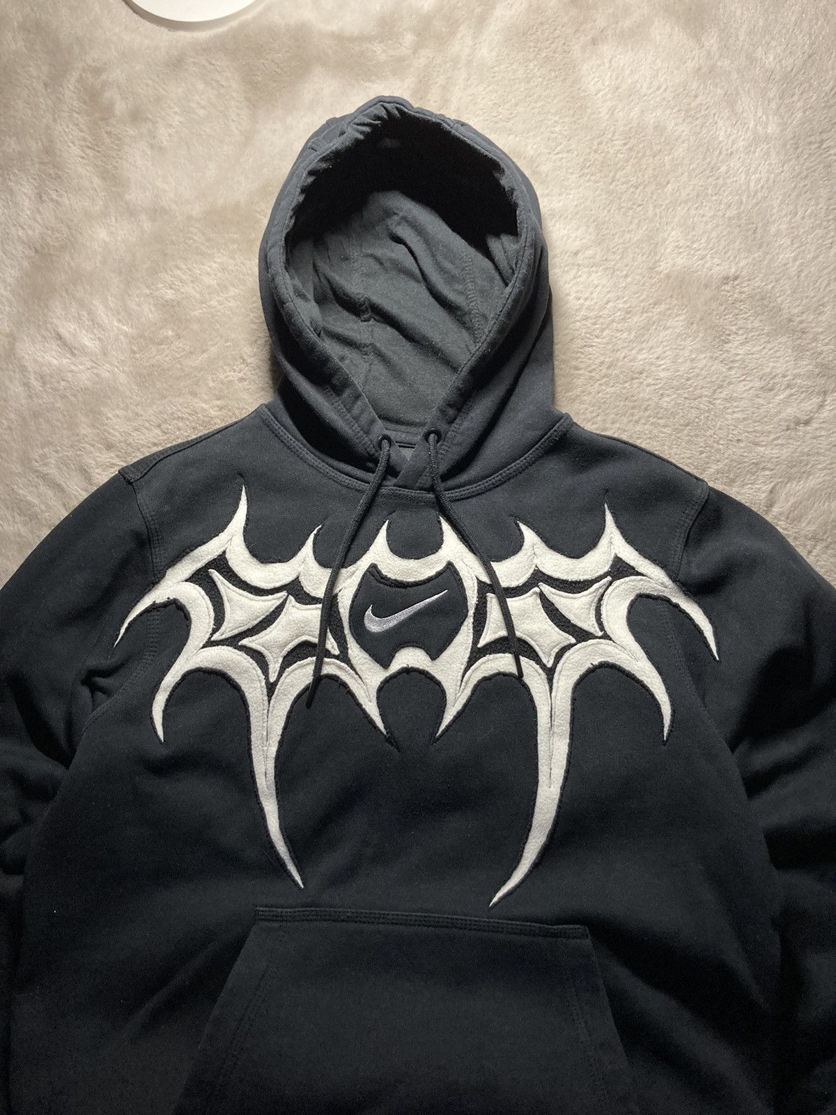 ⛩️nike hoodie custom vintage y2k big center logo fleece rare⛩️