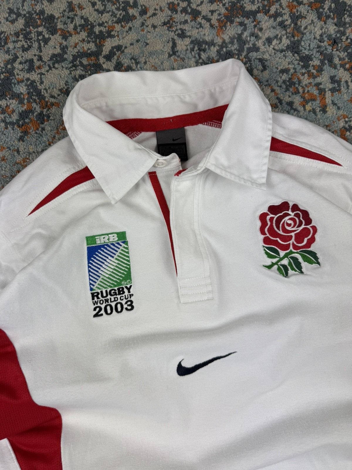 Nike Vintage 2003 Nike England rugby World Cup center swoosh polo Size US M / EU 48-50 / 2 - 5 Thumbnail