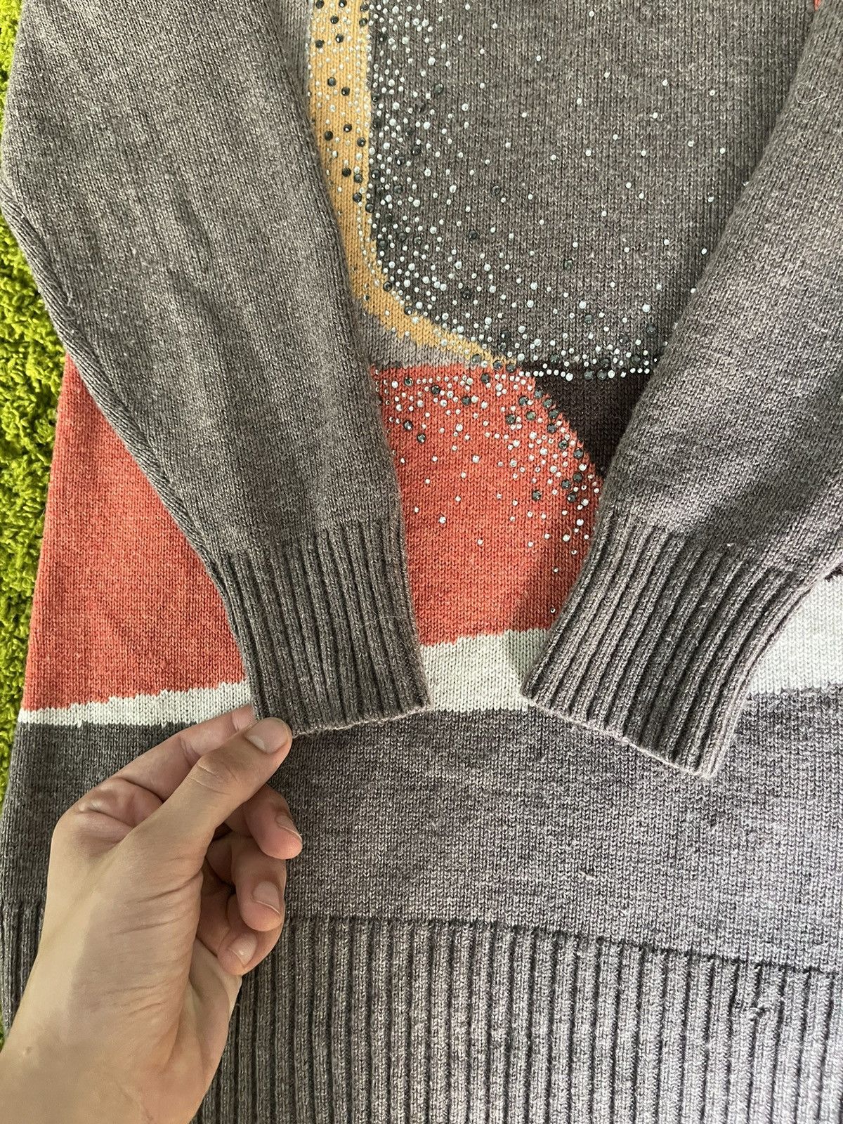 Designer × Missoni × Vintage Missoni 90s vintage rhinestones logo wool sweater Size S / US 4 / IT 40 - 5 Thumbnail