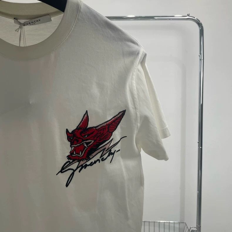 Givenchy Givenchy Chest Embroidered Tiger Head Grass Logo Short Sle Size US XXS / EU 40 - 2 Thumbnail