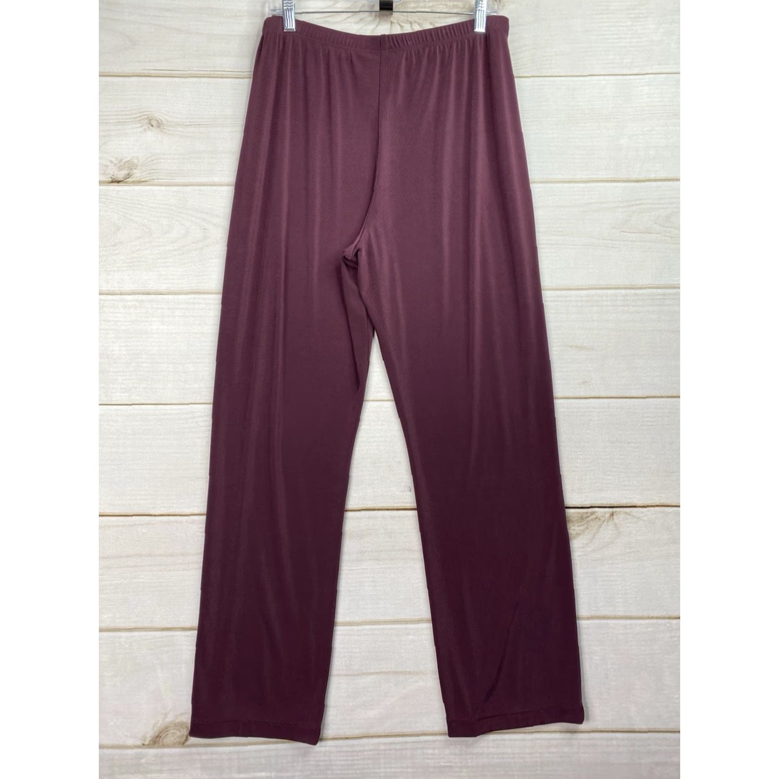 Vintage Chico's Easywear Pants 2 L Burgundy Slinky Jersey Stretch Pull On High Rise Dress Pants Women Pants Polyester Spandex Solid Beach Casual Mens? Size L / US 10 / IT 46 - 6 Thumbnail