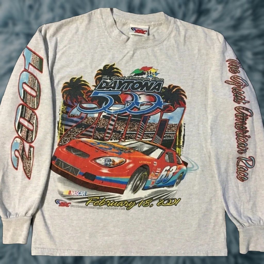 NASCAR VINTAGE NASCAR Daytona 500 Faded AOP Shirt S Driving Racing Car Biker Grunge 90s Y2K Size US S / EU 44-46 / 1 - 1 Thumbnail