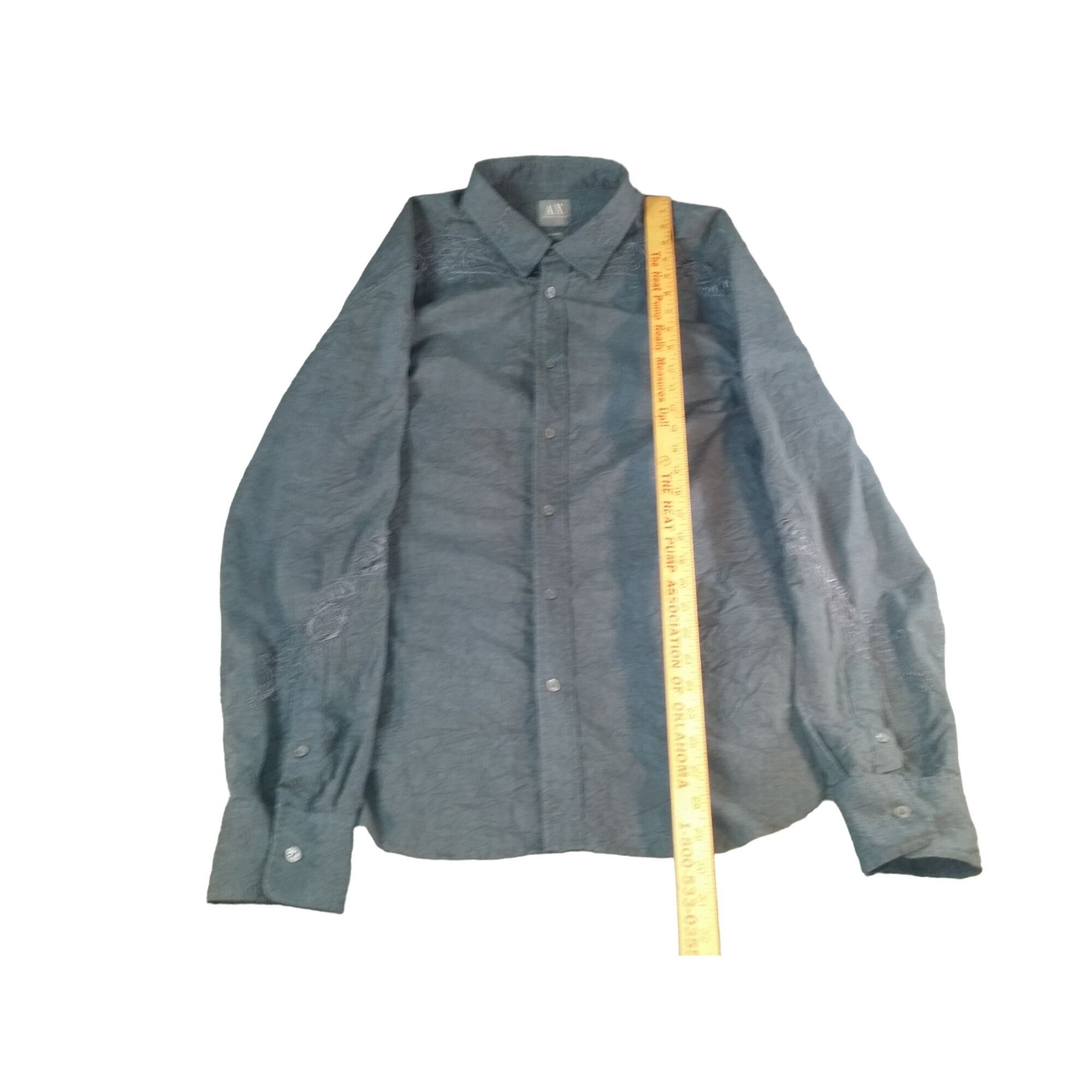 Armani Exchange Armani Exchange Button Up Shirt Men Sz L Blue Embroidered Mo Size US L / EU 52-54 / 3 - 2 Thumbnail