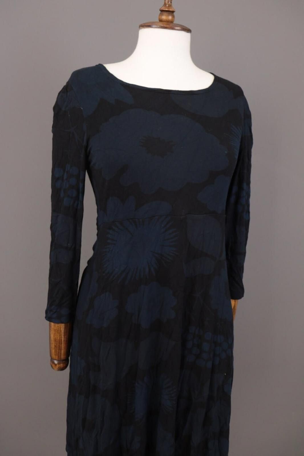 Marimekko Marimekko Blue Floral Bodycon A-Line Knee Dress Size S Size S / US 4 / IT 40 - 5 Thumbnail