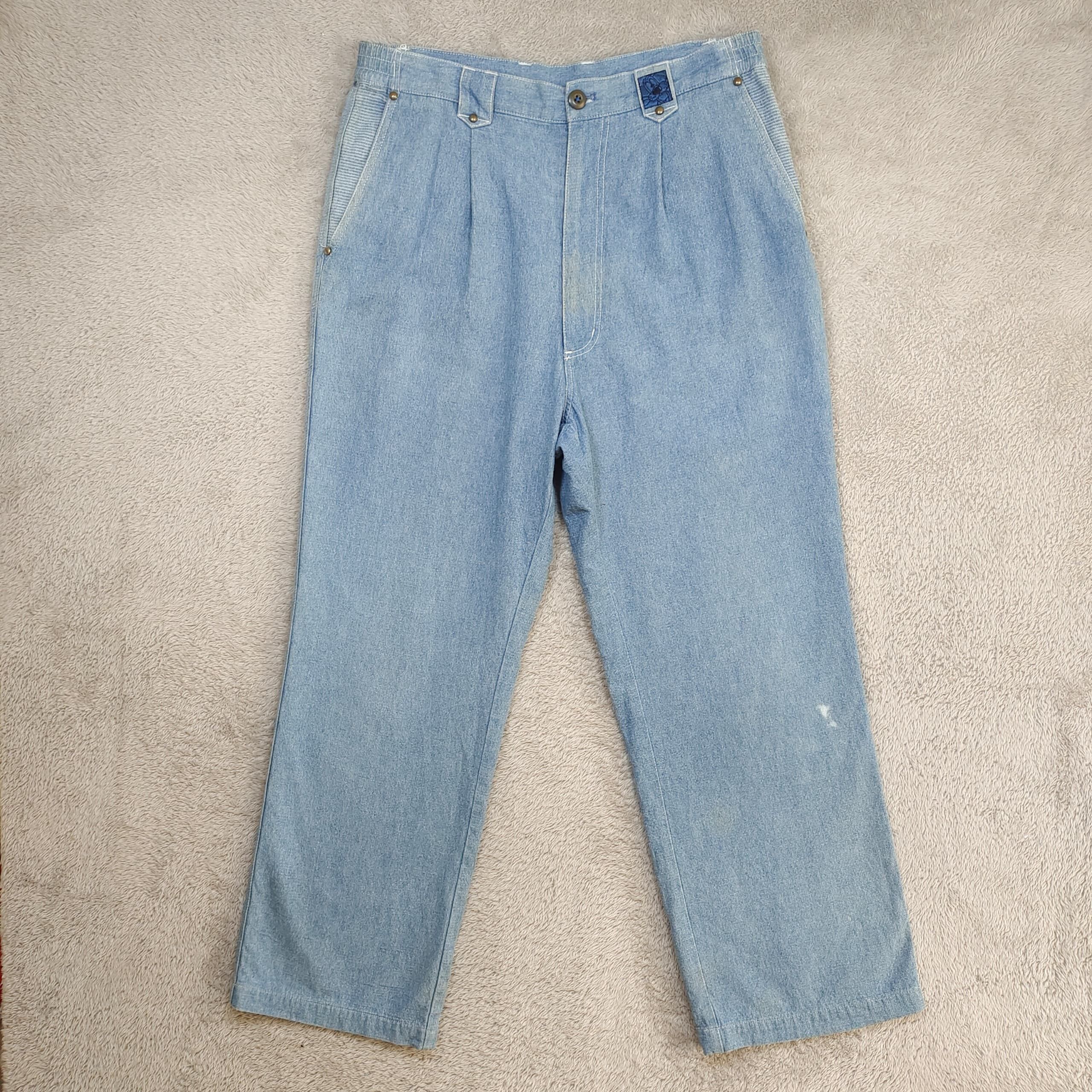 Louis Feraud Jean Louis Fradet High-Waisted Pleated,Embroidered Rose Logo Size US 30 / EU 46 - 1 Thumbnail