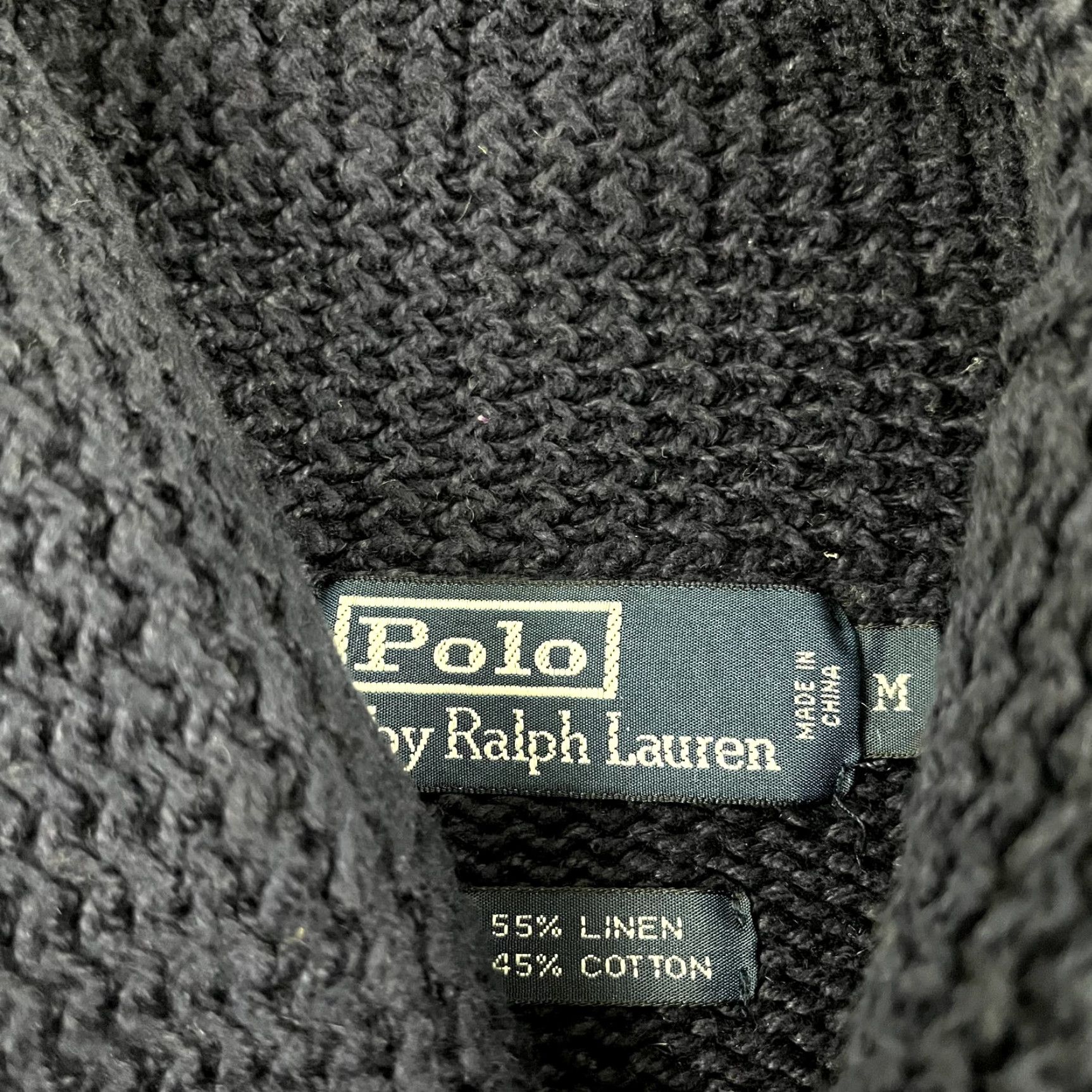 Polo Ralph Lauren POLO RALPH LAUREN Sweater Nautical Mens Medium Blue Yellow Linen Cotton Shawl Size US M / EU 48-50 / 2 - 3 Thumbnail