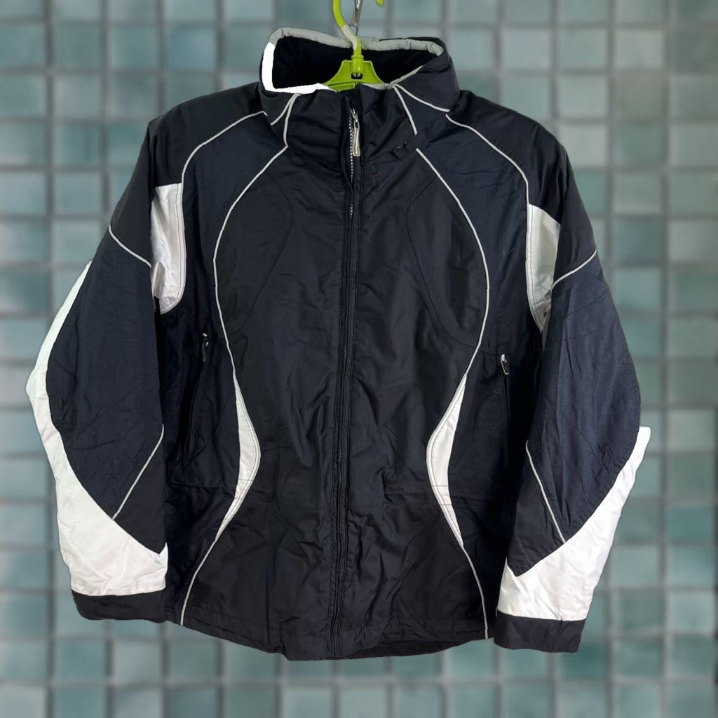 VINTAGE Ridgeline X4 Duroguard Ski Jacket Women’s Size 6 Black/White Obermeyer Jacket (Geometric) Women's Ski Coat