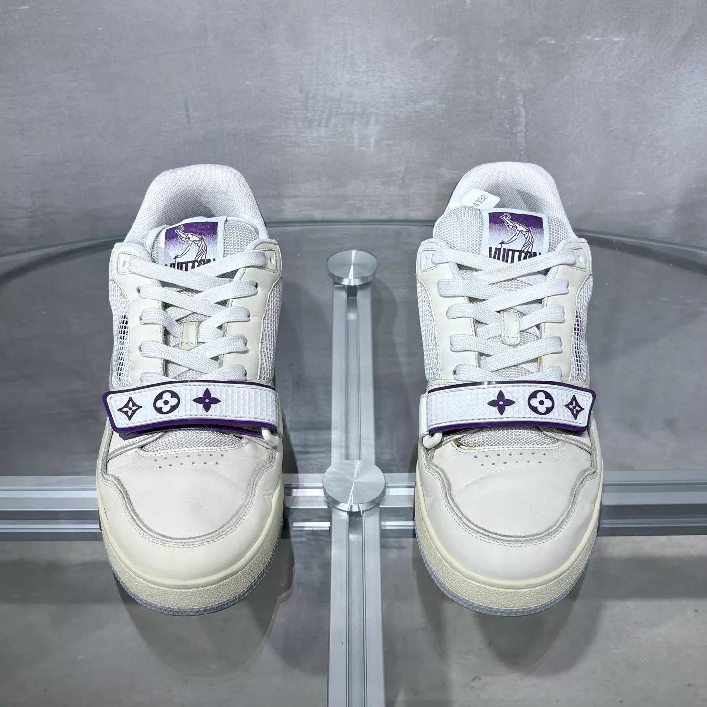 Louis Vuitton LV Trainer White Purple Velcro UK8 42 Size US 9 / EU 42 - 1 Thumbnail