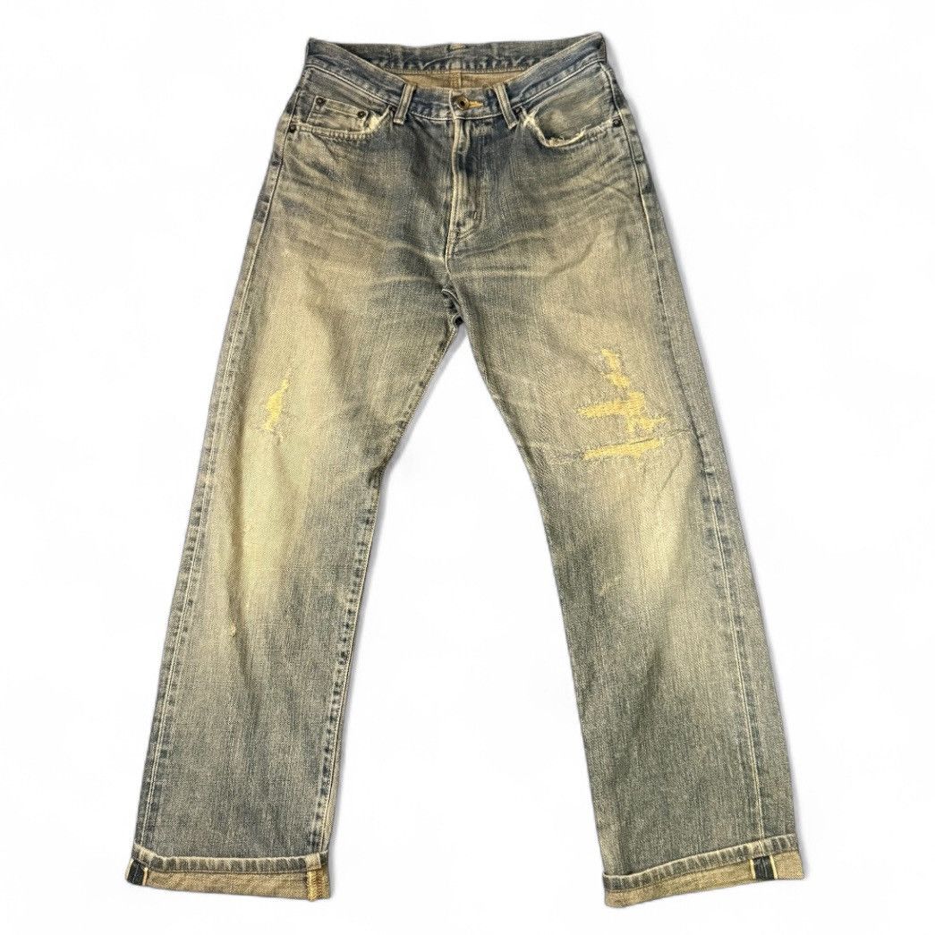 If Six Was Nine Vtg Archival Selvedge Edwin 505xx Thrashed Distressed Mud Size US 29 - 1 Thumbnail