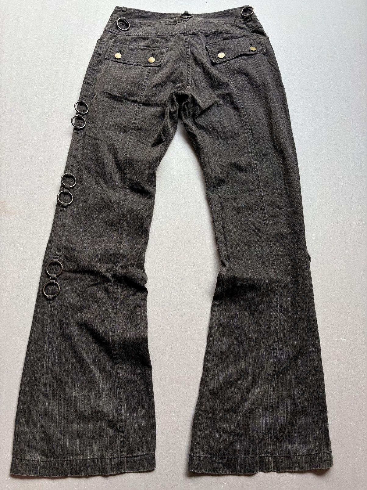 Japanese Brand DAILY NEWS lace up flare pants Size US 29 - 3 Thumbnail