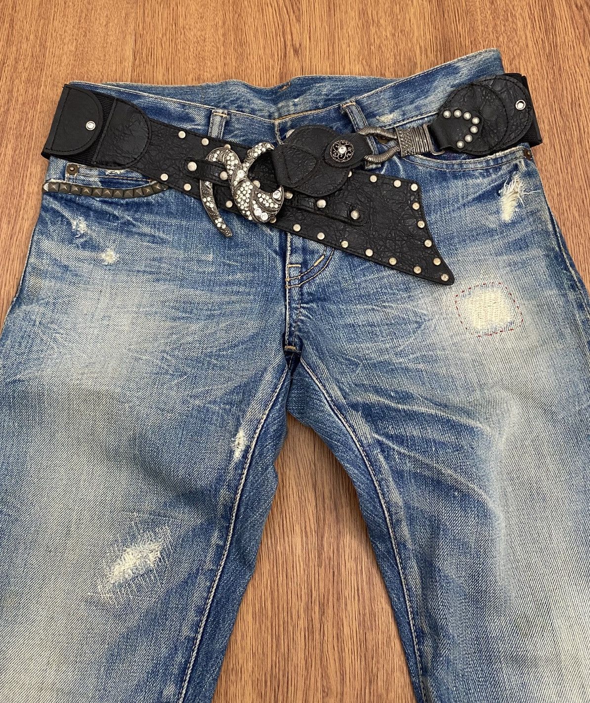 If Six Was Nine Wide studded stretch belt Size ONE SIZE - 2 Thumbnail