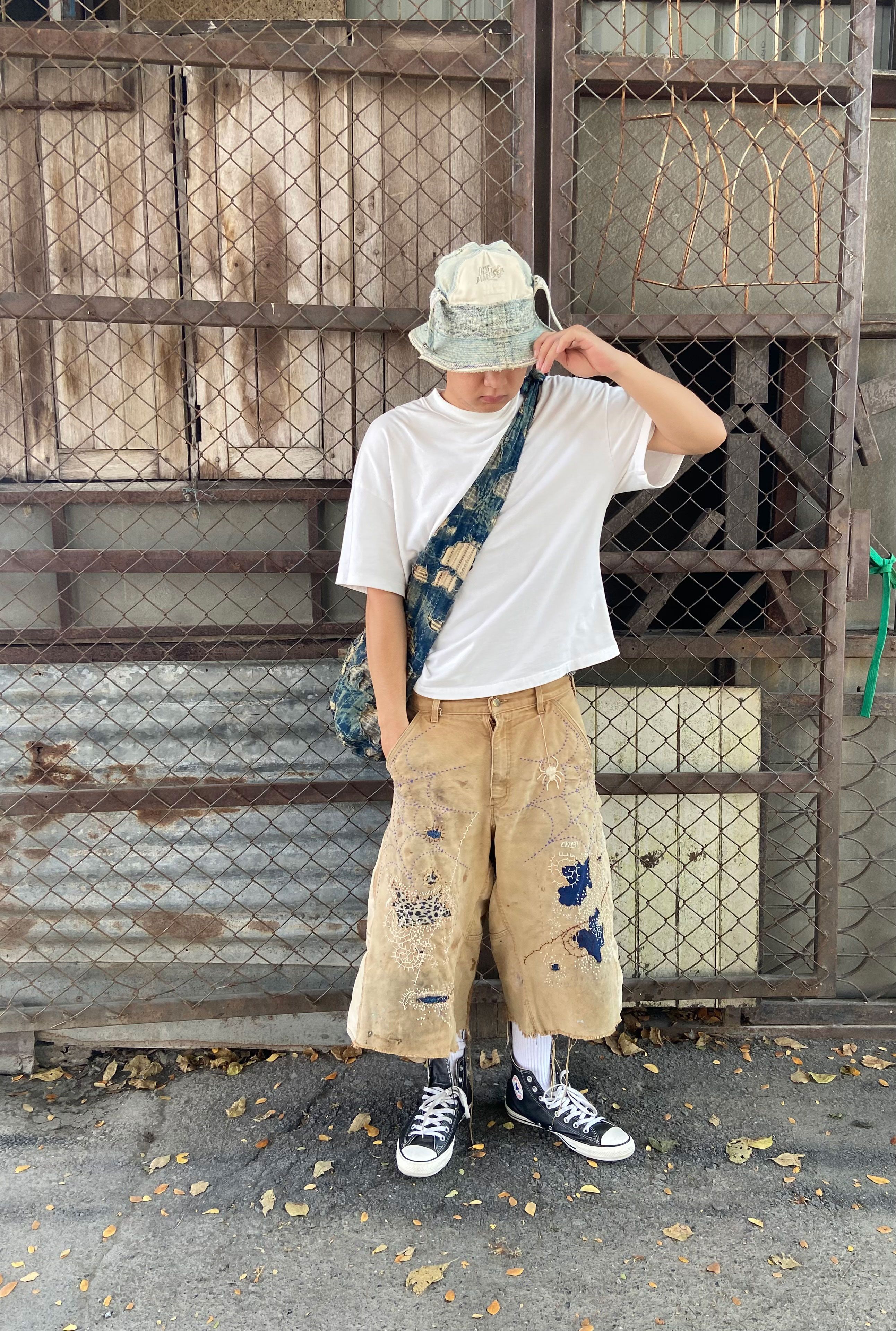 Japanese Brand Boro Patchwork Carhartt Carpenter Size US 33 - 11 Thumbnail