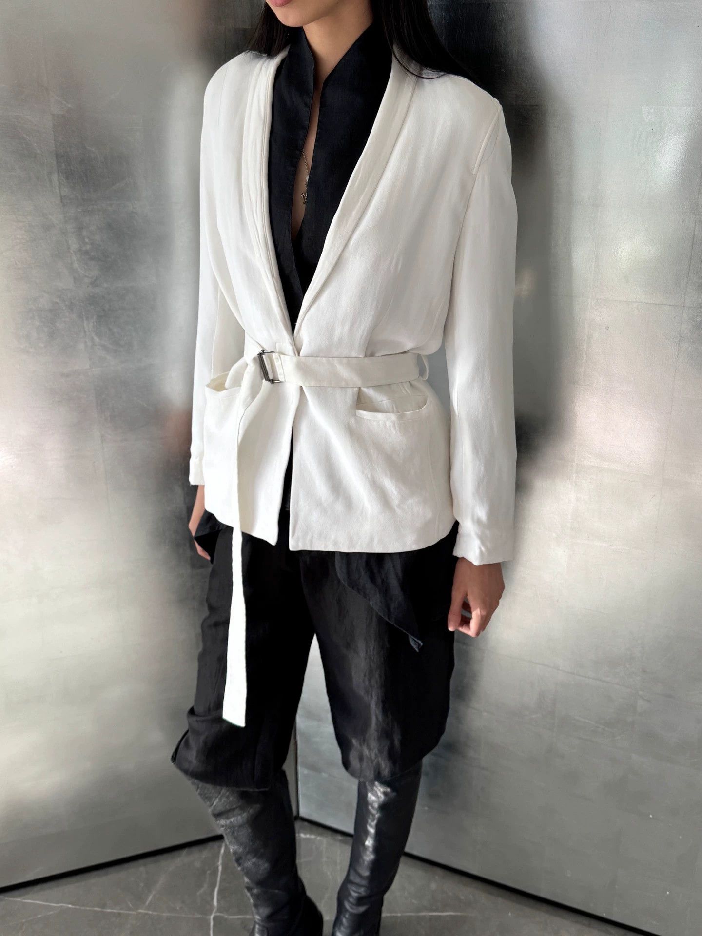 Helmut Lang Helmut Lang Vintage Archive Waist Cinched Blazer Size0 US Size XS / US 0-2 / IT 36-38 - 4 Thumbnail