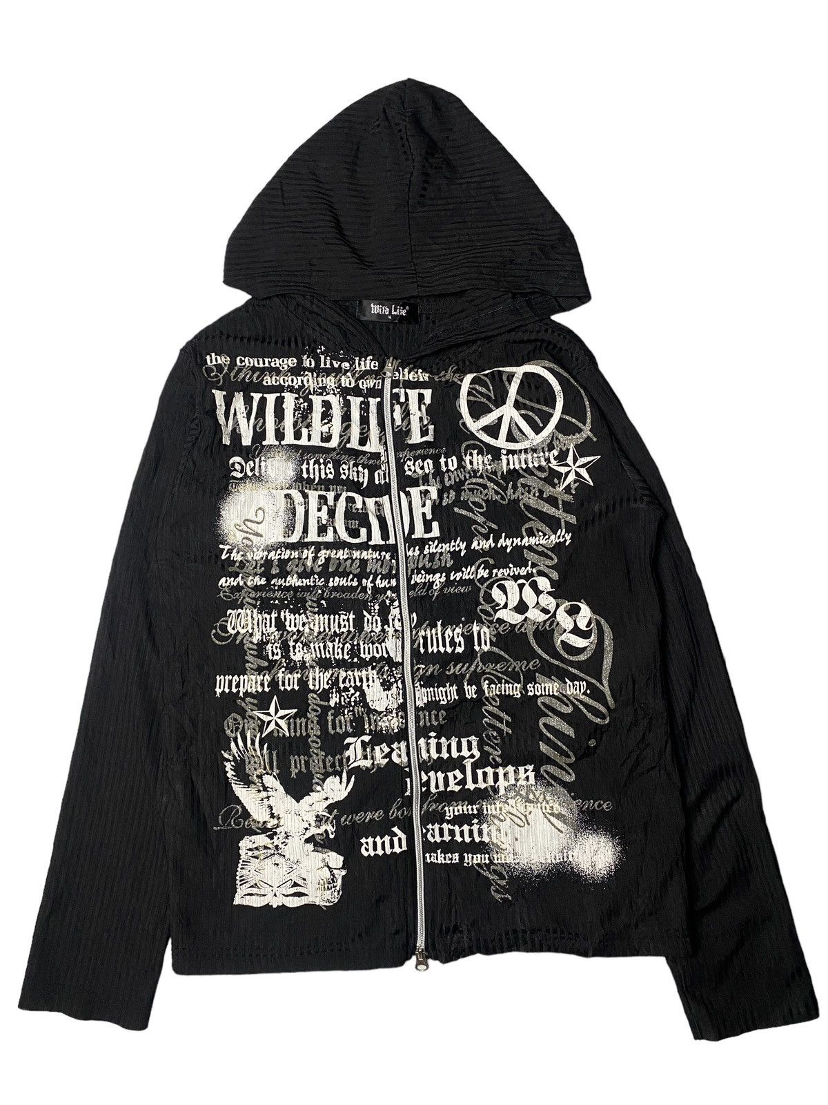 If Six Was Nine × Japanese Brand × Le Grande Bleu (L.G.B.) 2000's Wild Life Poem Tribal Cross Hoodie Size US M / EU 48-50 / 2 - 1 Thumbnail